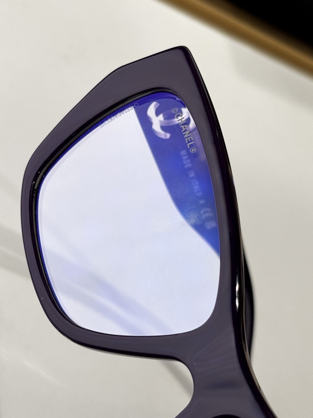 Chanel Luxury Cat-Eye Eyeglasses – Deep Purple Acetate Frames