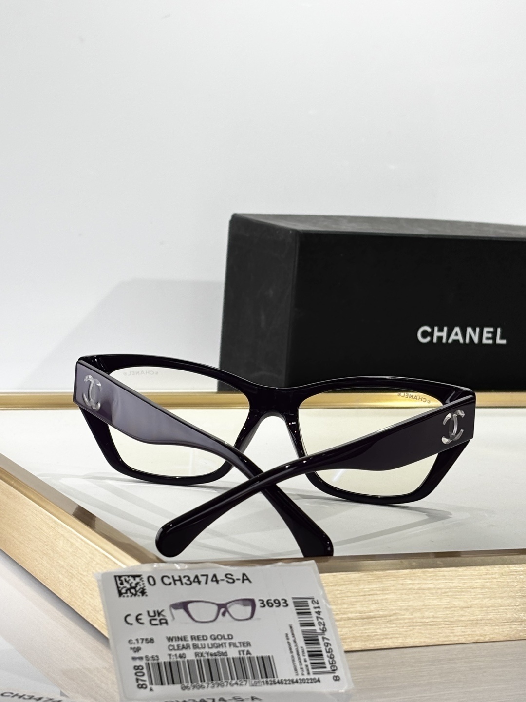 Chanel Luxury Cat-Eye Eyeglasses – Deep Purple Acetate Frames