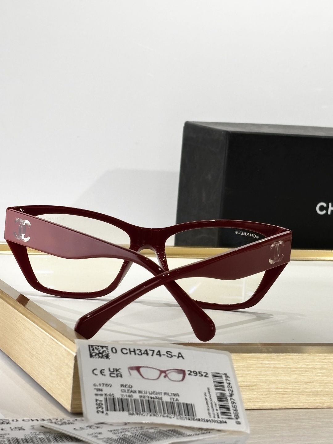 Chanel Red Cat Eye Eyeglasses – Elegant Acetate Luxury Frames