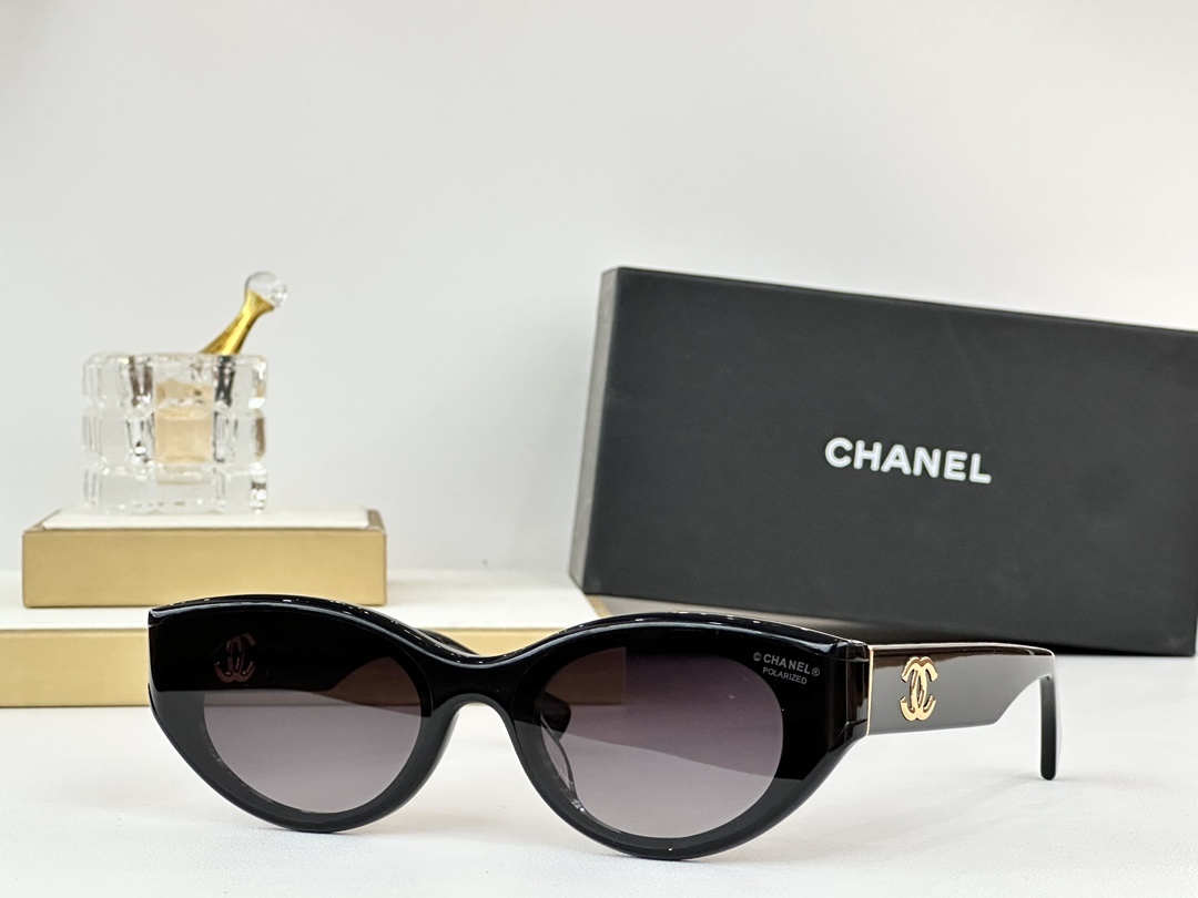 Chanel Women’s Polarized Cat-Eye Sunglasses with Iconic CC Logo