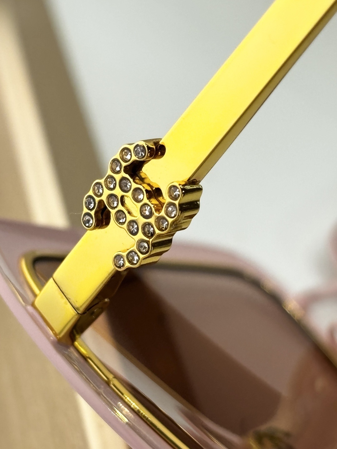 Luxury Chanel Rectangular Sunglasses – Gold Metal Trim Eyewear