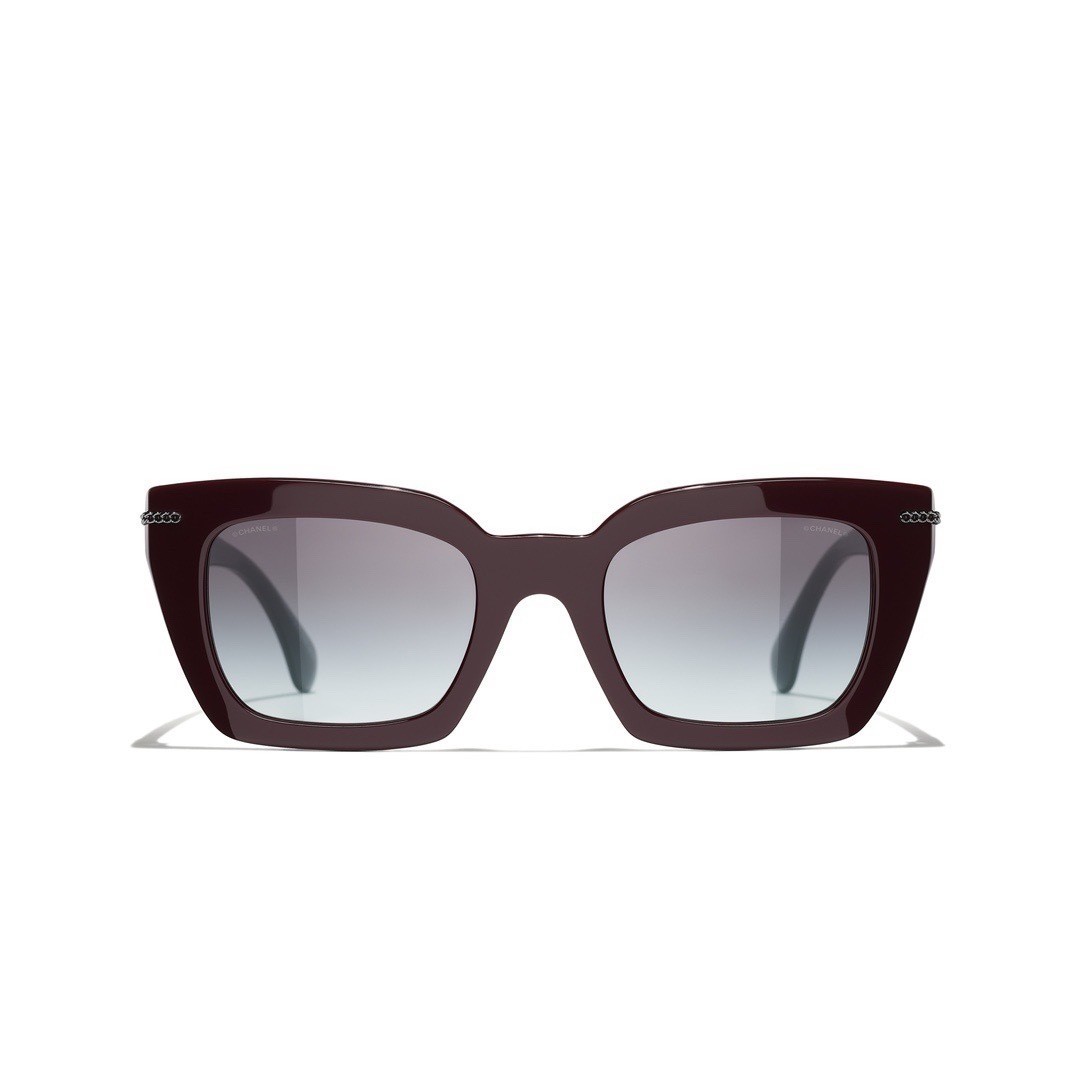 Chanel Burgundy Square Sunglasses – Gradient Lenses