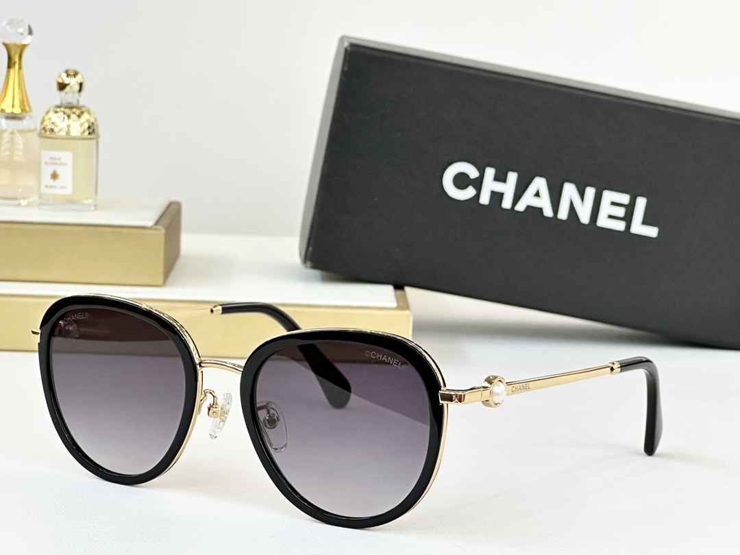 Chanel Round Gradient Sunglasses – Tortoise & Black