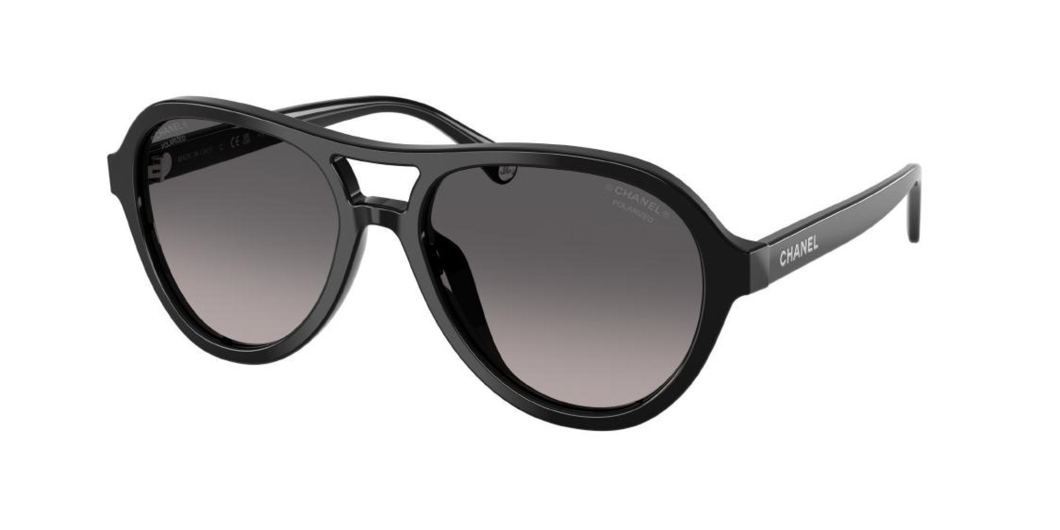 Chanel Luxury Pink Acetate Aviator Sunglasses with Brown Gradient
