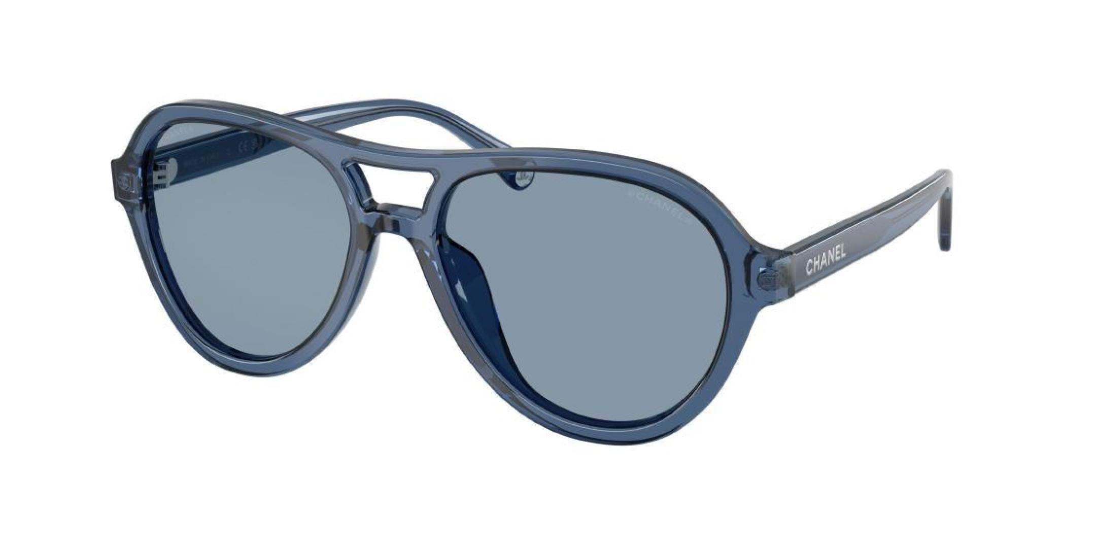 Chanel Blue Acetate Aviator Sunglasses – Modern Style