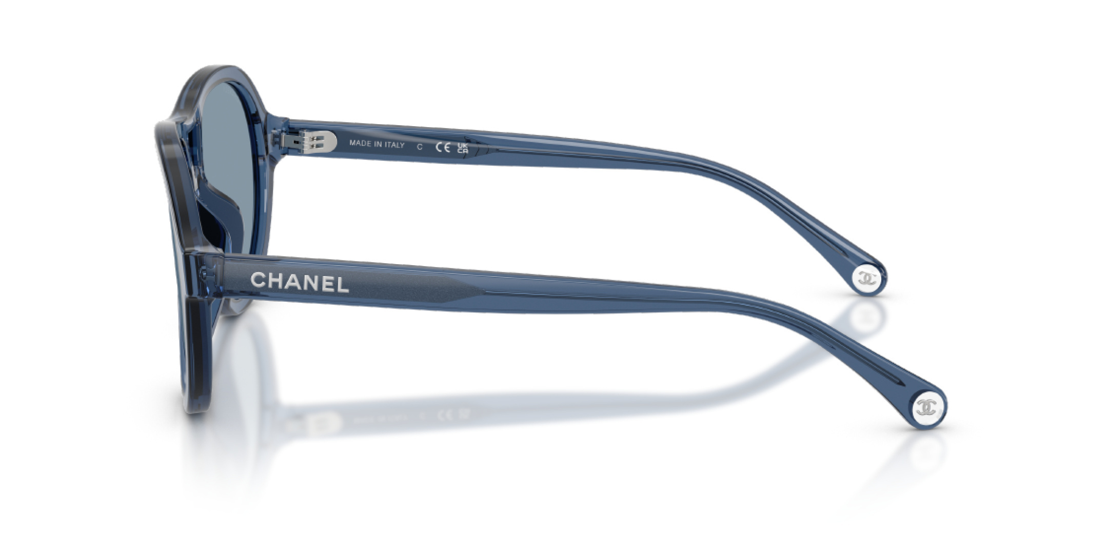 Chanel Pilot Sunglasses in Blue Translucent Acetate – Luxury Style