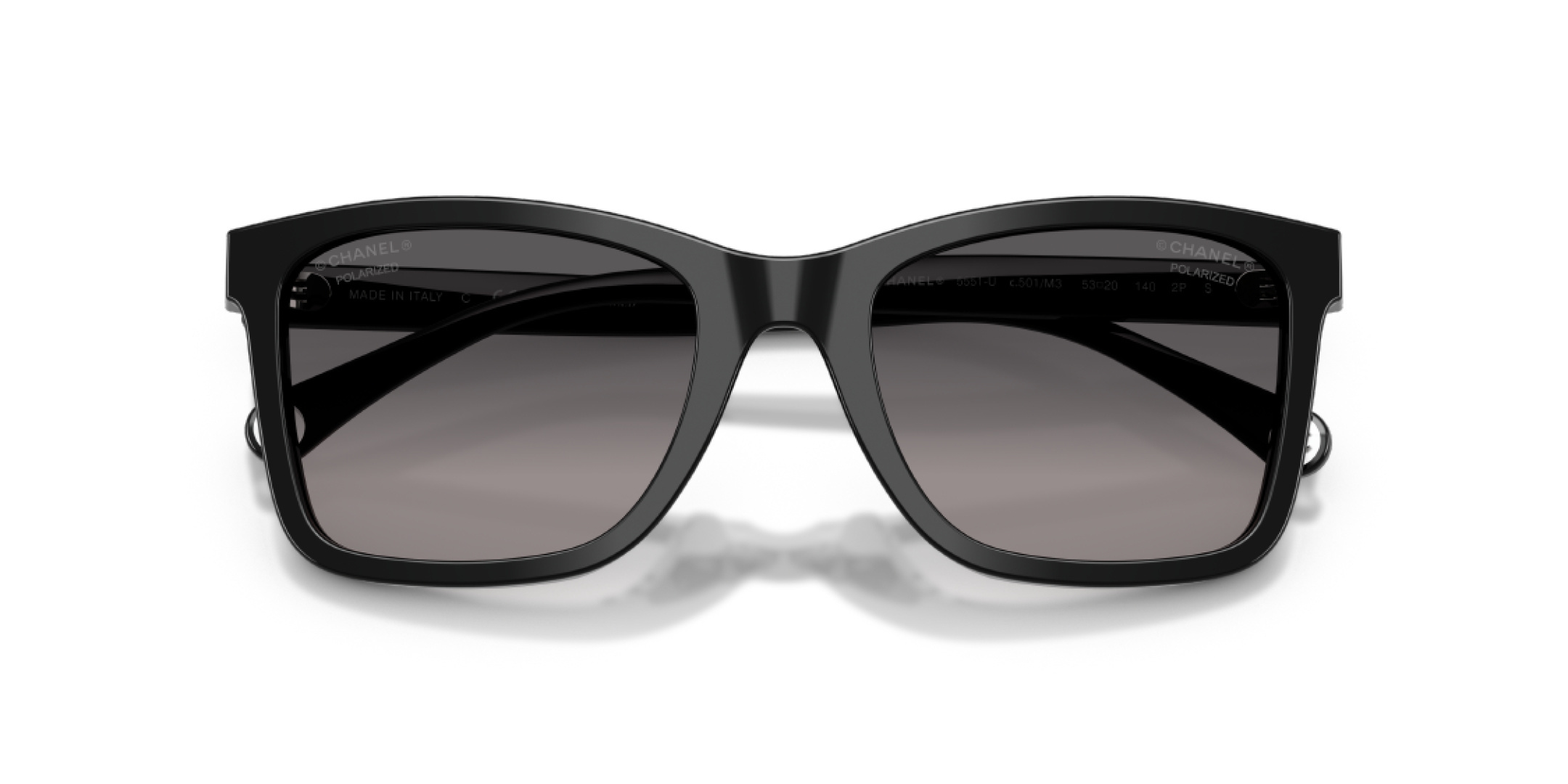 Chanel Square Sunglasses in Translucent Peach with Gradient Lenses