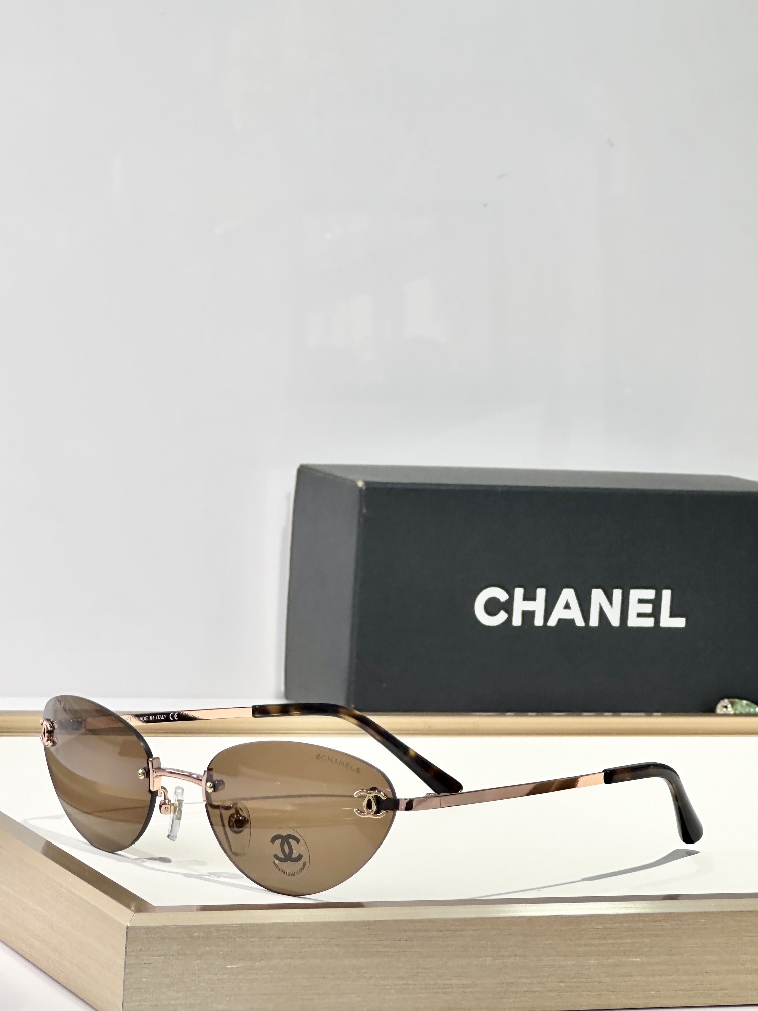 Chanel Luxury Rimless Butterfly Sunglasses – Iconic CC Logo