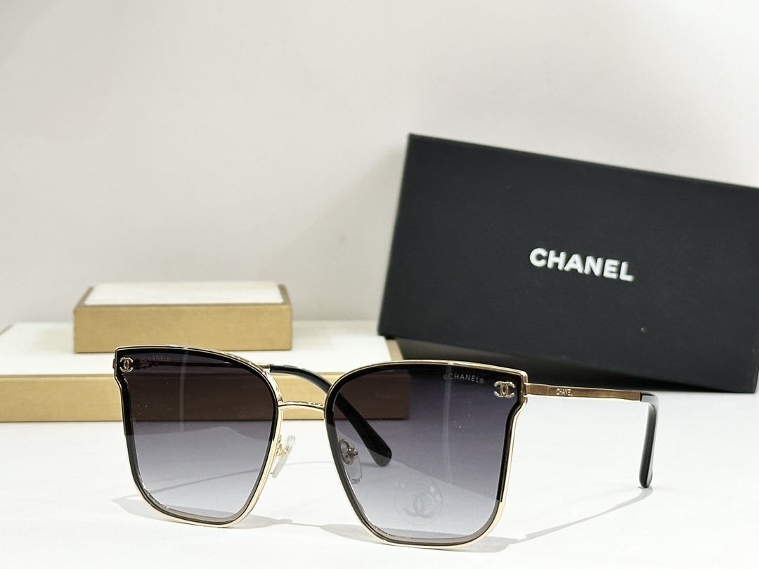 Chanel Gold Frame Sunglasses – Chanel Gold Frame Gradient Sunglasses