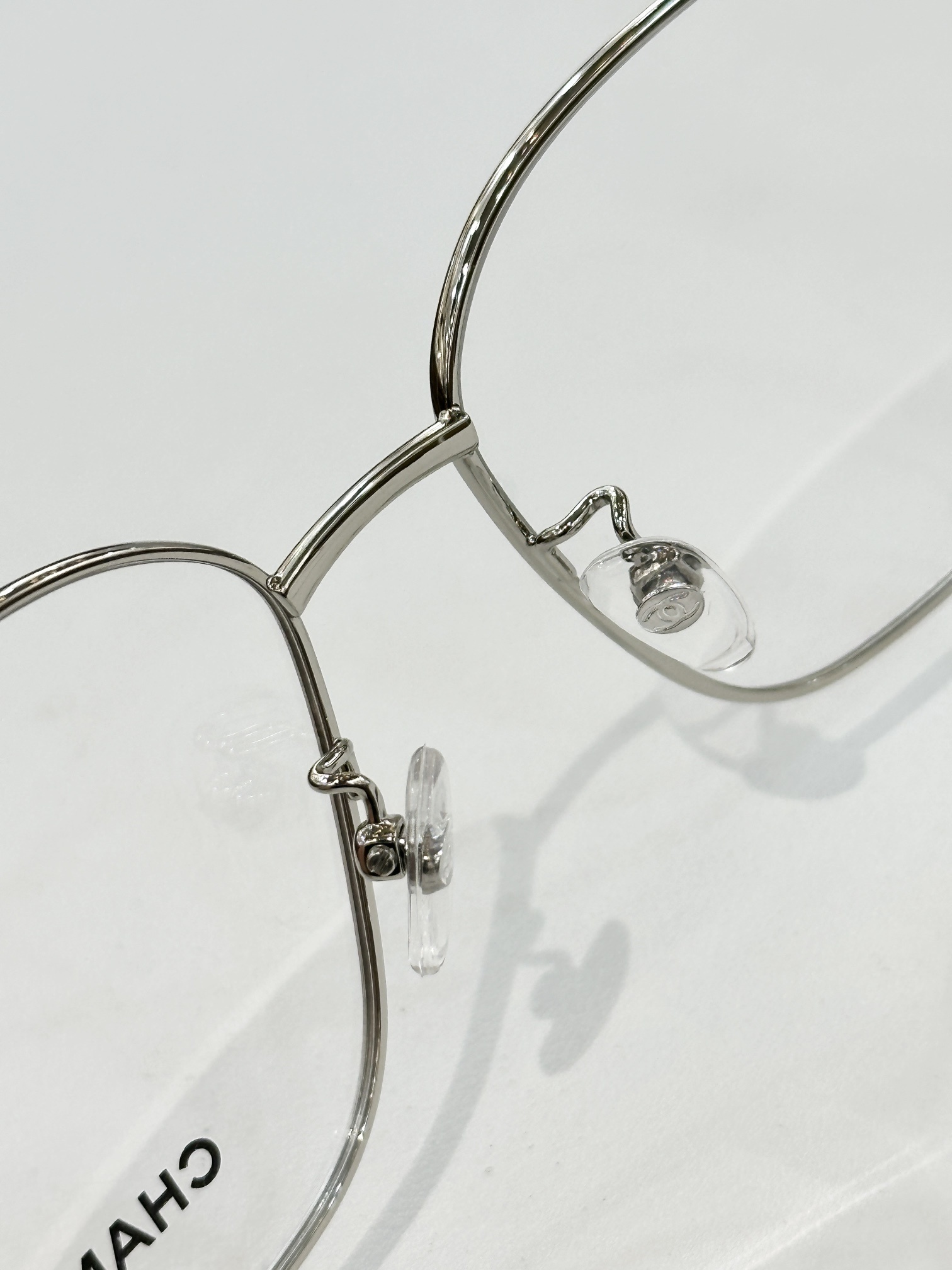 Chanel Luxury Square Metal Eyeglasses – Textured Temple Design