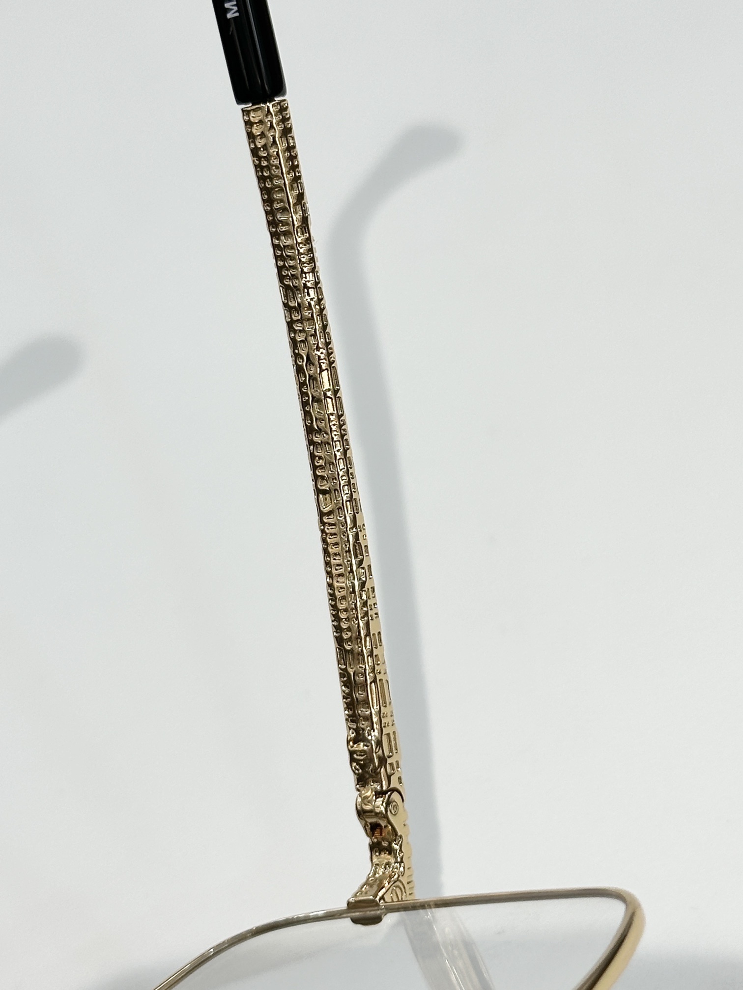 Chanel Luxury Square Metal Eyeglasses – Textured Temple Design