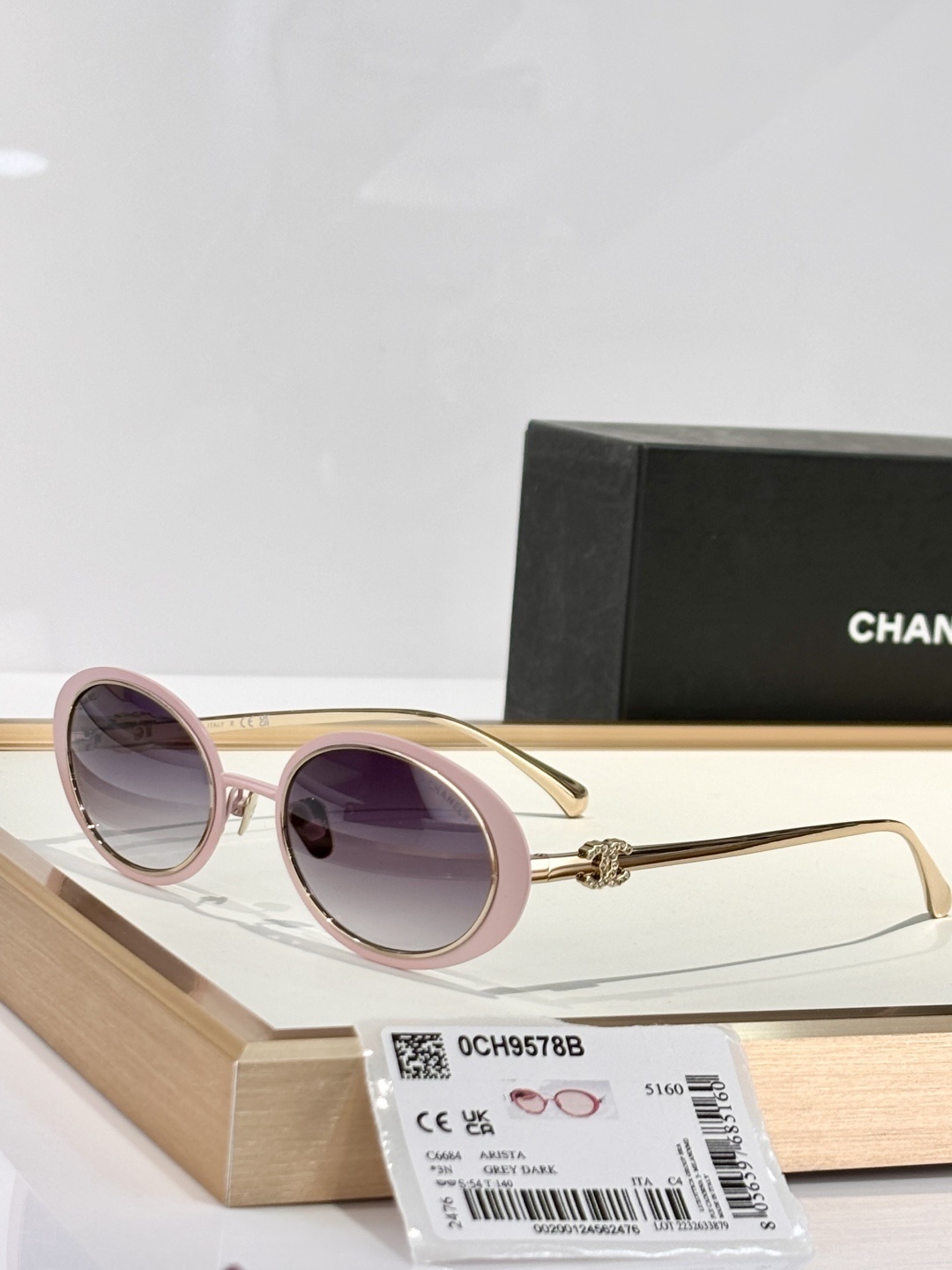 Chanel OCH9578B Pink Oval Sunglasses – Designer Frames