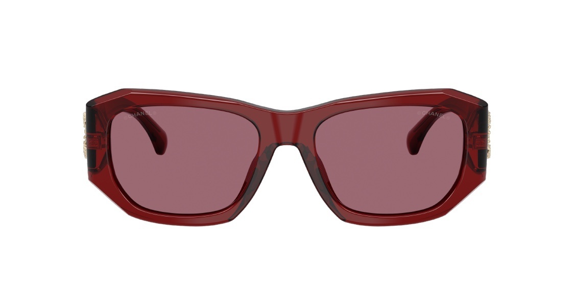 Chanel Tortoiseshell Rectangular Sunglasses – Gold CC Chain Logo