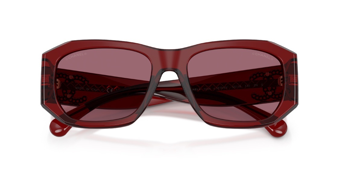 Chanel Tortoiseshell Rectangular Sunglasses – Gold CC Chain Logo