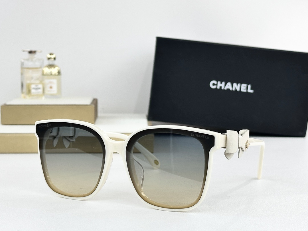 Chanel Women’s Oversized Square Sunglasses with Chic Bow Detail