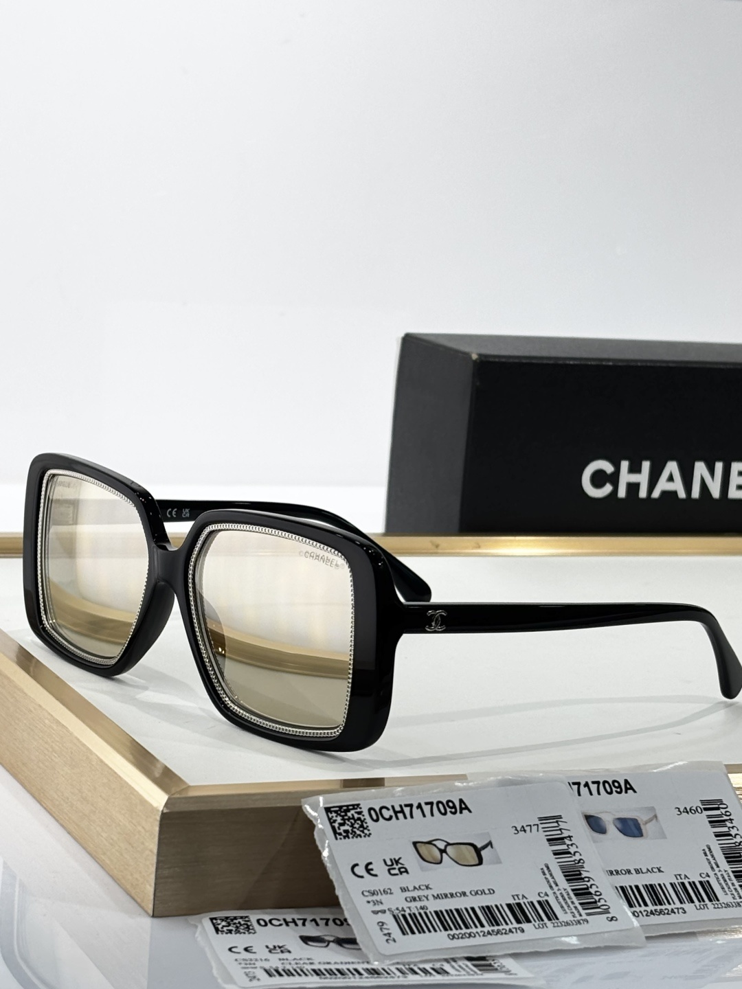 silver Chanel Black Rectangular Sunglasses – Chanel Black Rectangular