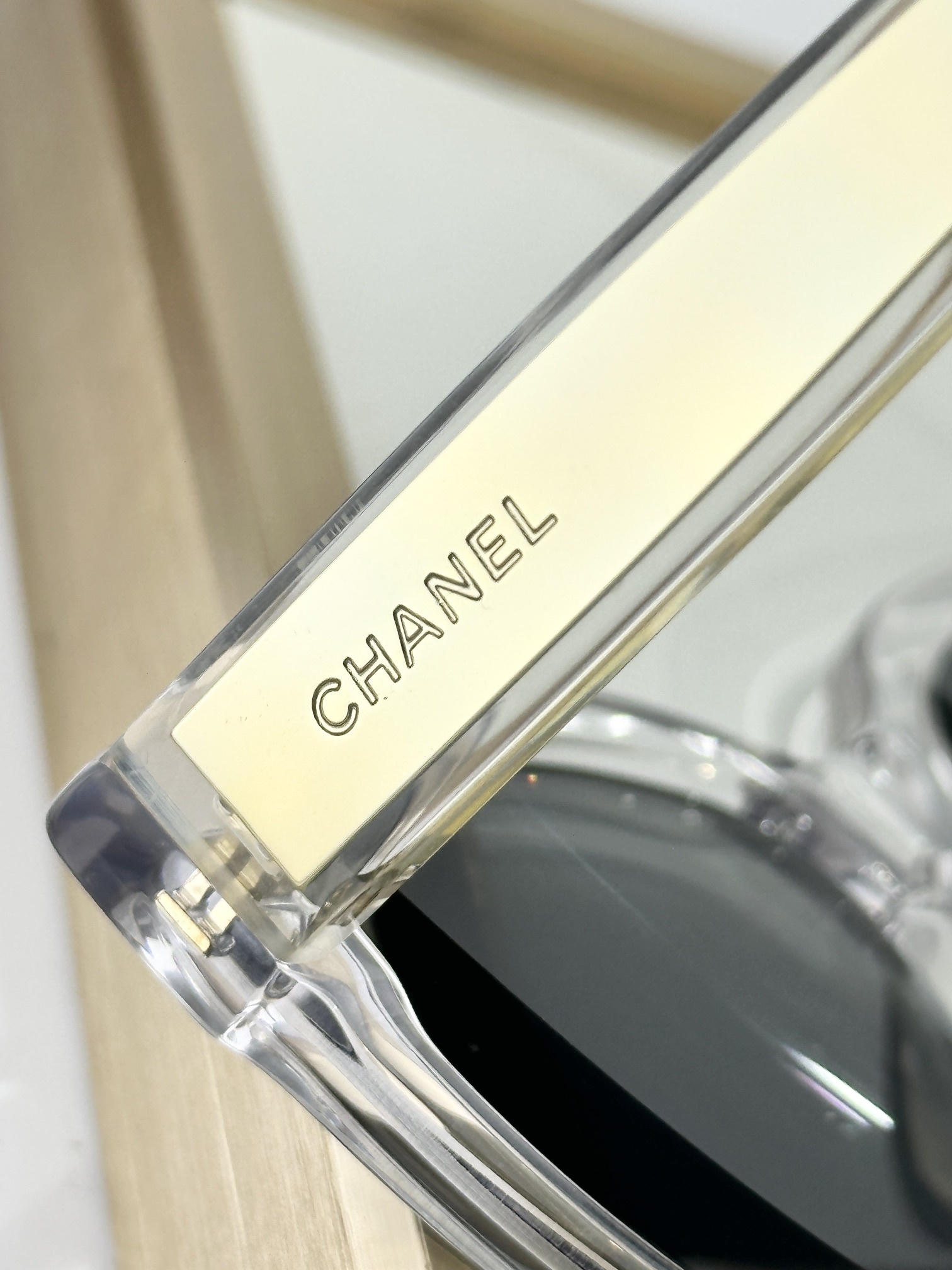 Chanel Butterfly Sunglasses – Light Grey Acetate & Silver Lenses