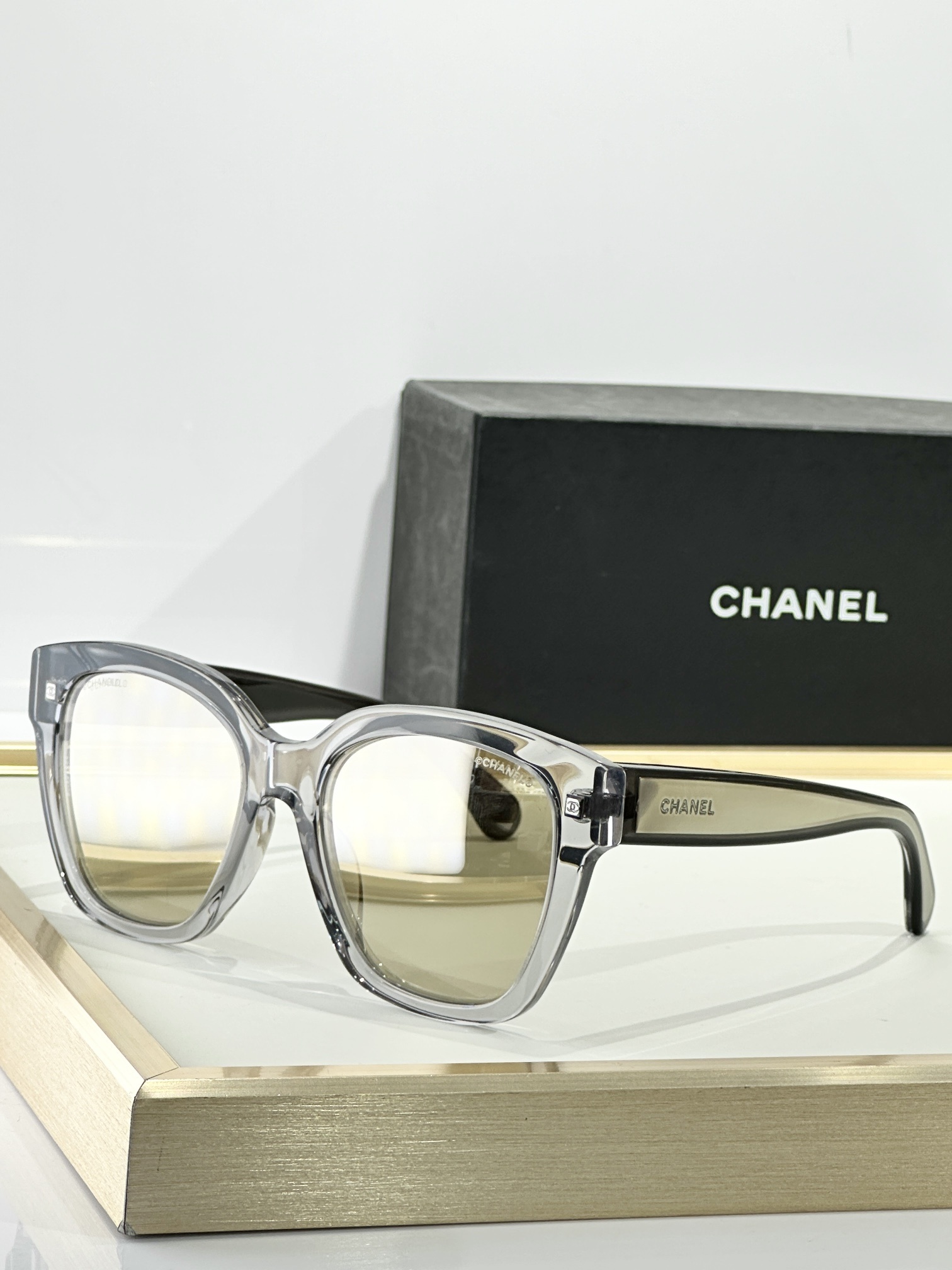 Chanel Luxury Oversized Square Eyeglasses – Transparent Frames