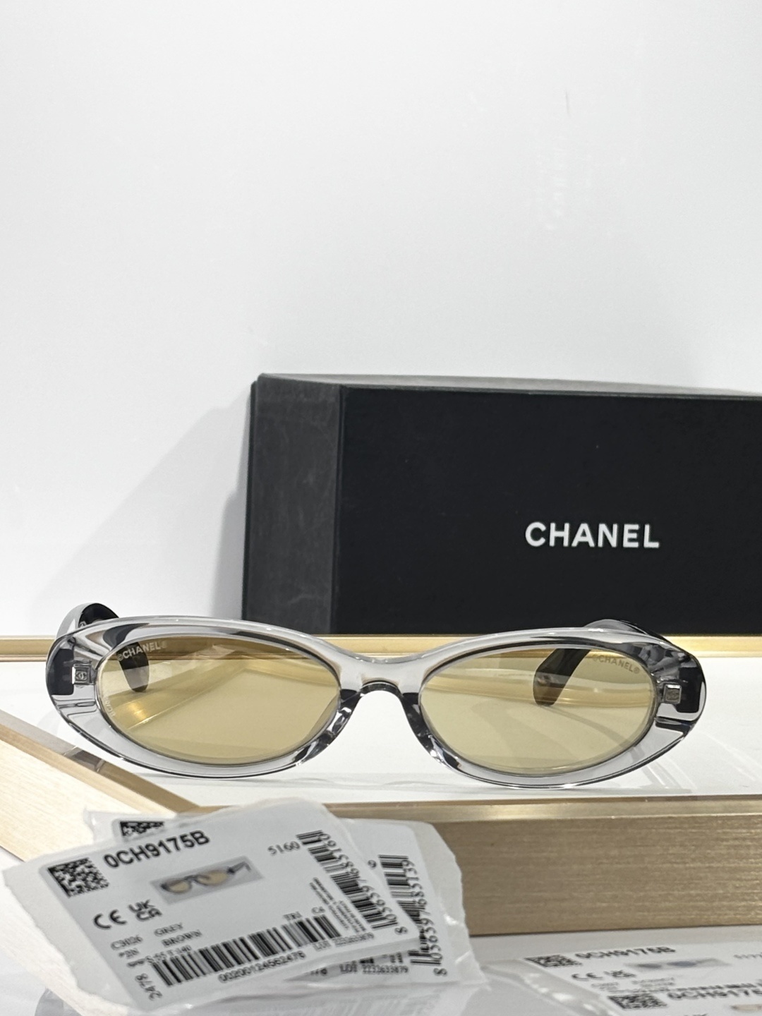 Chanel Oval Sunglasses – Transparent Grey & Gold Mirrored Lenses