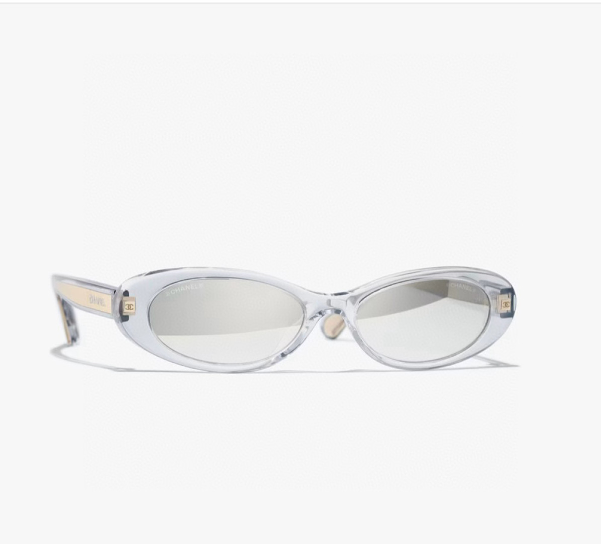 Chanel Icy Blue Oval Sunglasses | Designer Shades