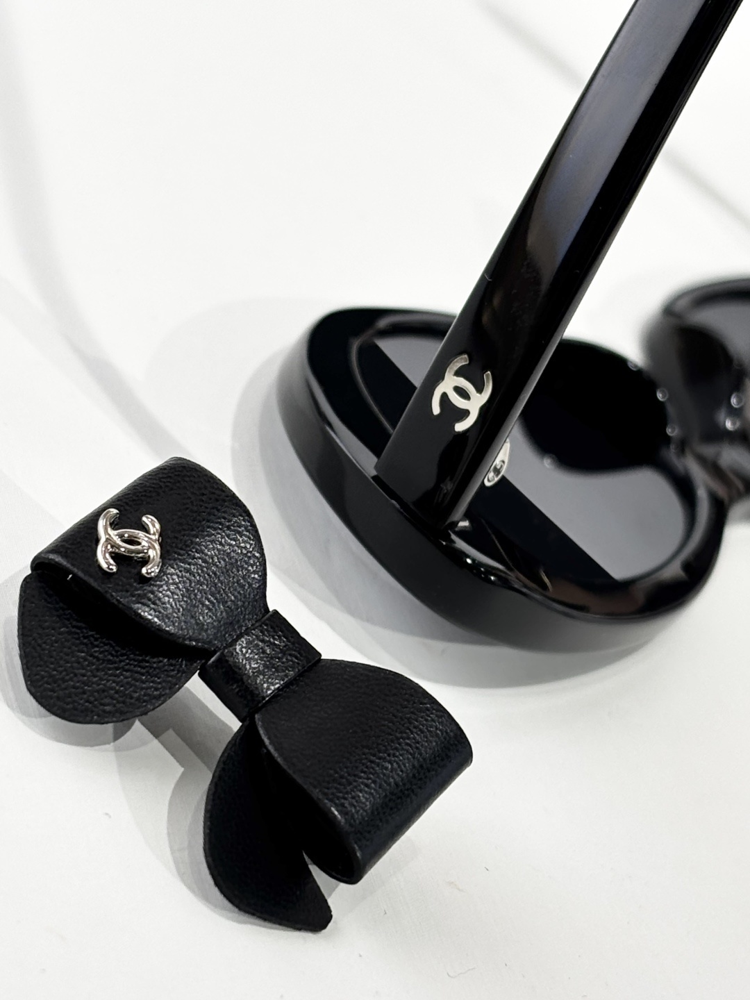 Chanel 9181Q Polarized Cat Eye Sunglasses with Leather Bow