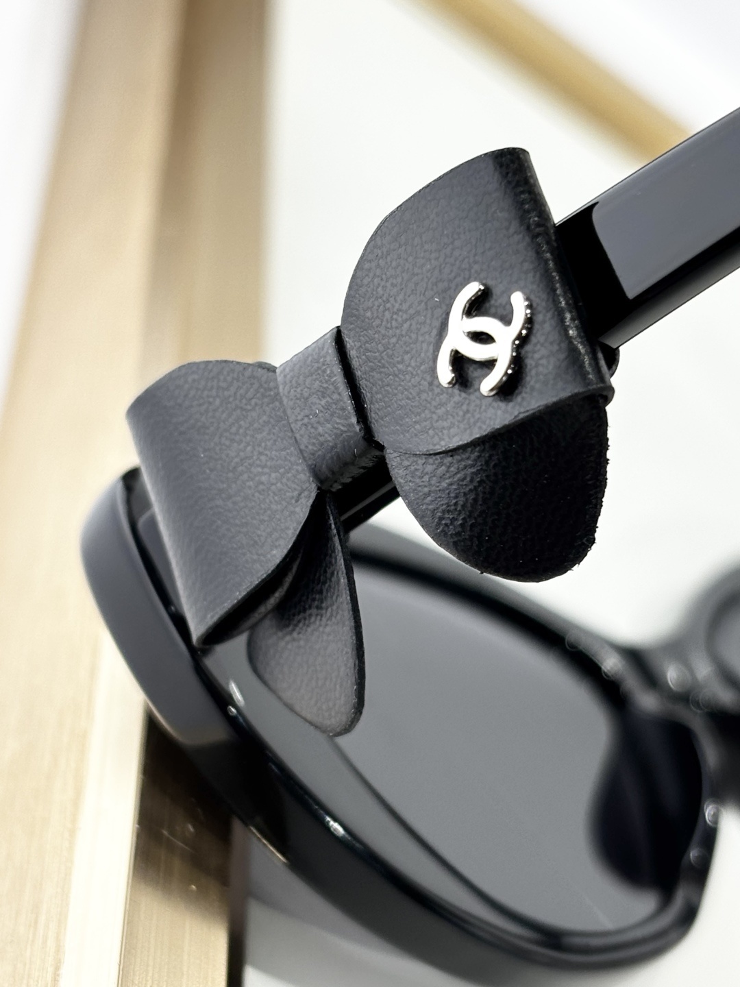 Chanel 9181Q Polarized Cat Eye Sunglasses with Leather Bow