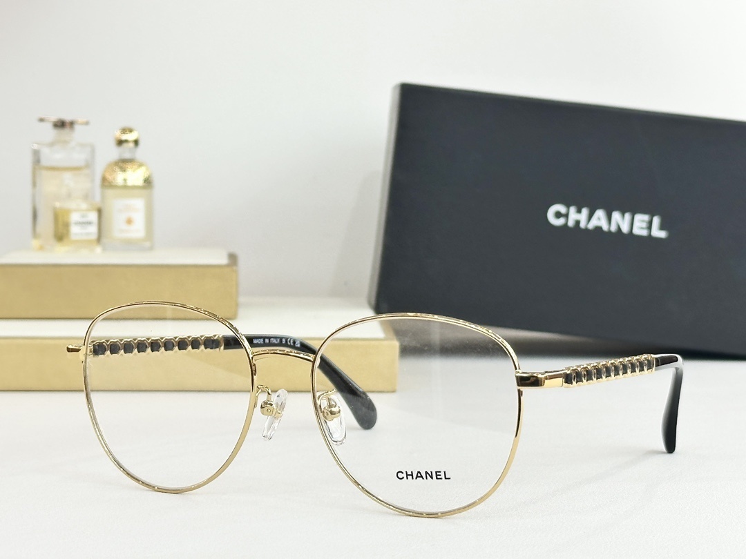Chanel Gold Round Optical Frames – Designer Eyeglasses