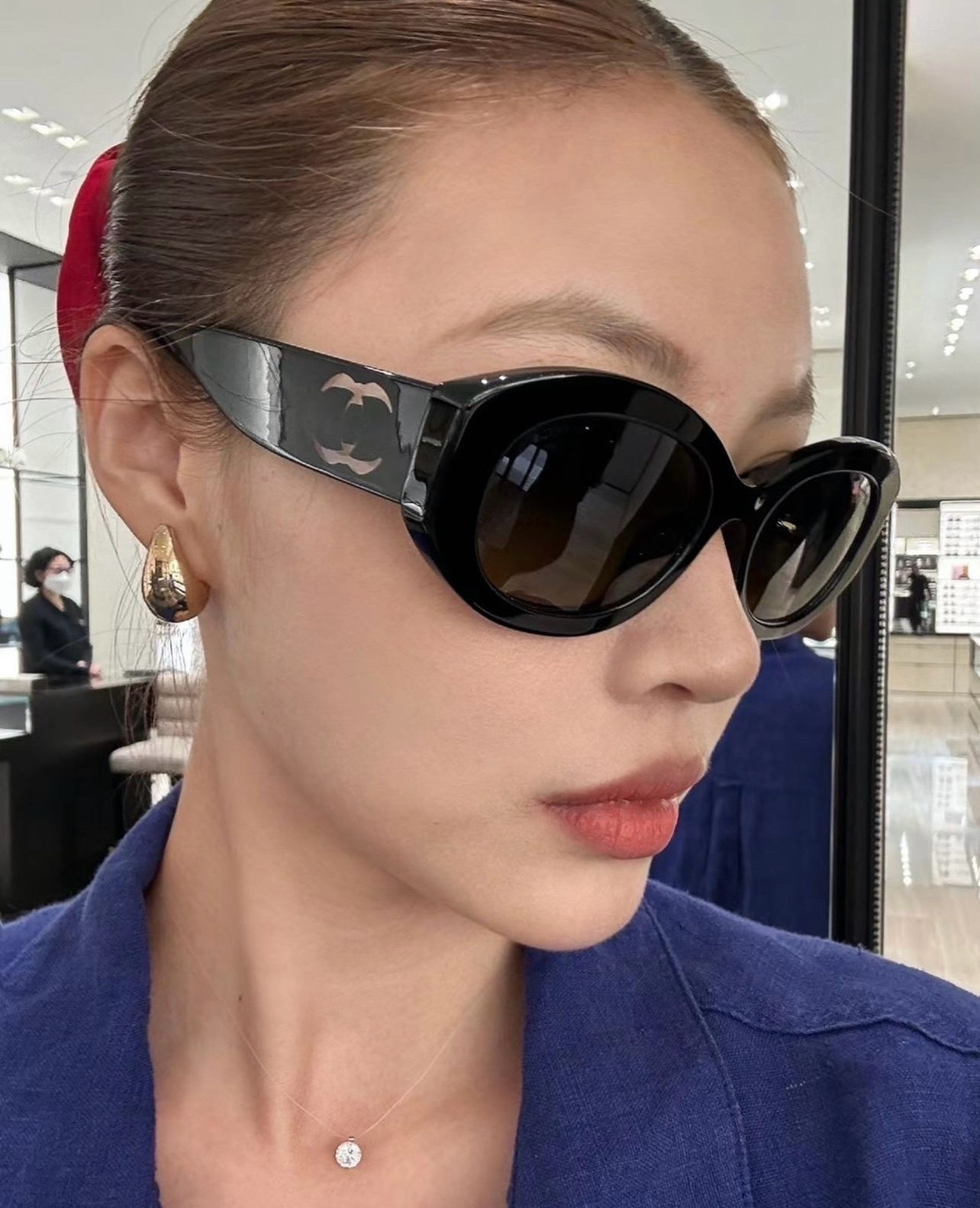 Chic Vintage Oval Sunglasses for Women – Retro Fashion UV400