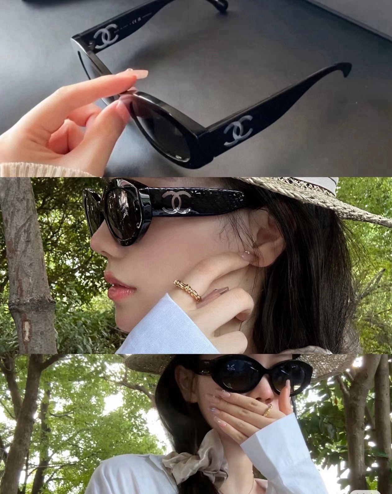 retro Chanel Black Oval Sunglasses – Chanel Black Oval Sunglasses