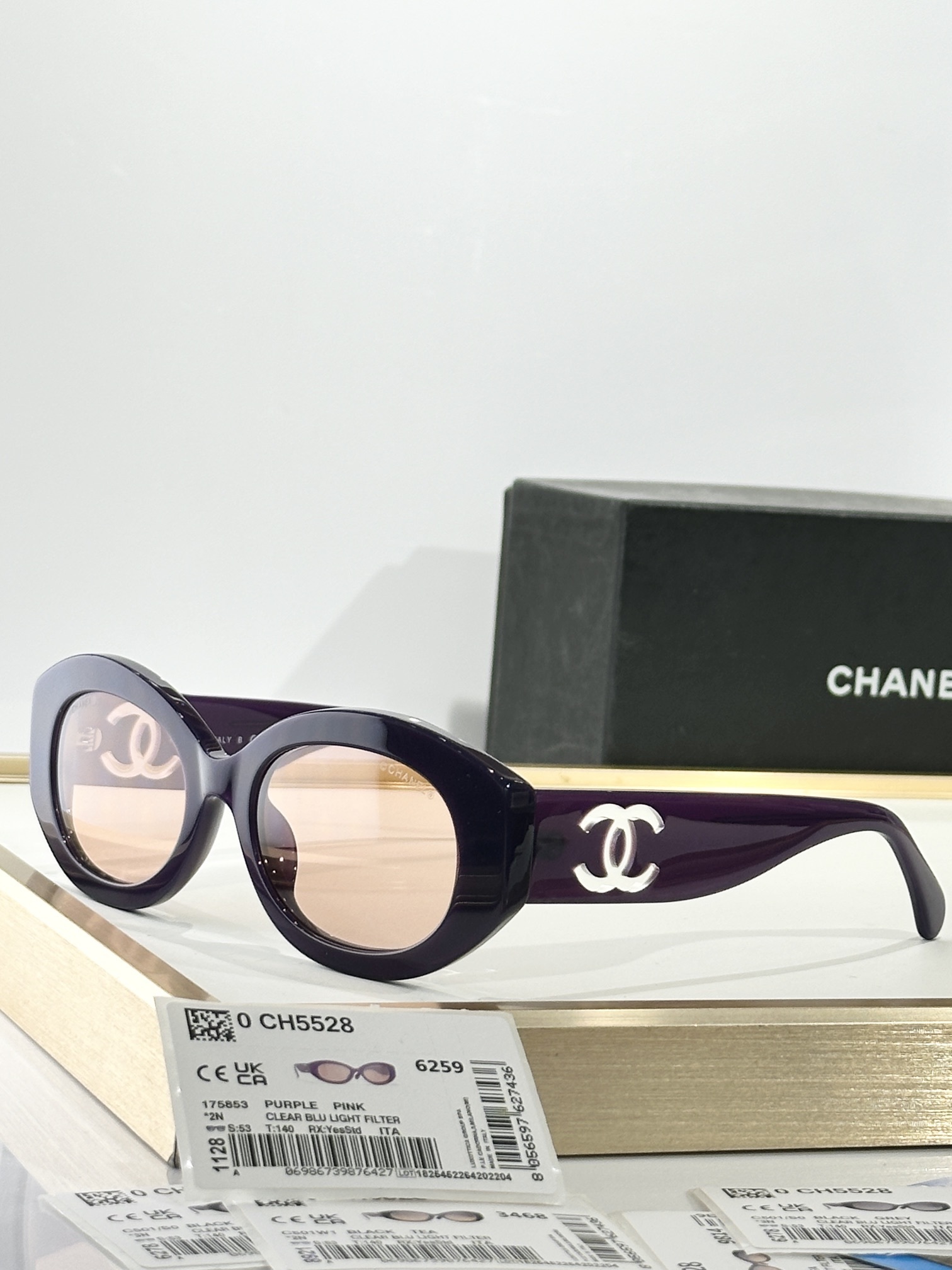 Chanel CH5528 Oval Sunglasses with Signature CC Logo