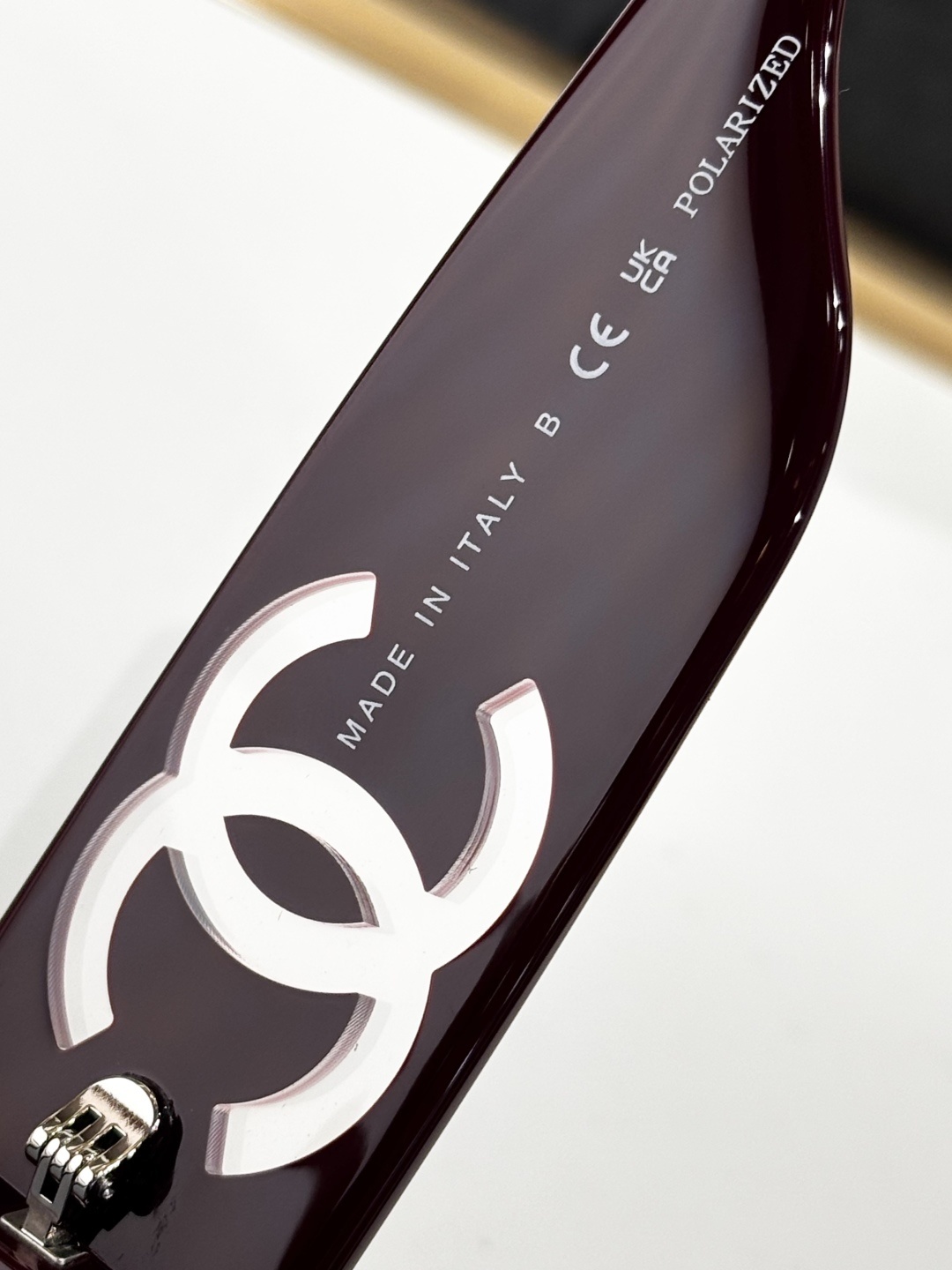 Chanel CH5526 Rectangular Burgundy Sunglasses with CC Logo