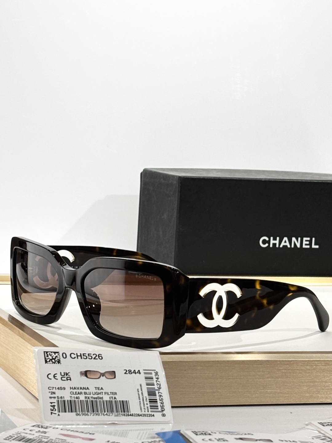 Chanel Havana CH5526 Sunglasses – Chanel Havana Rectangular Sunglasses