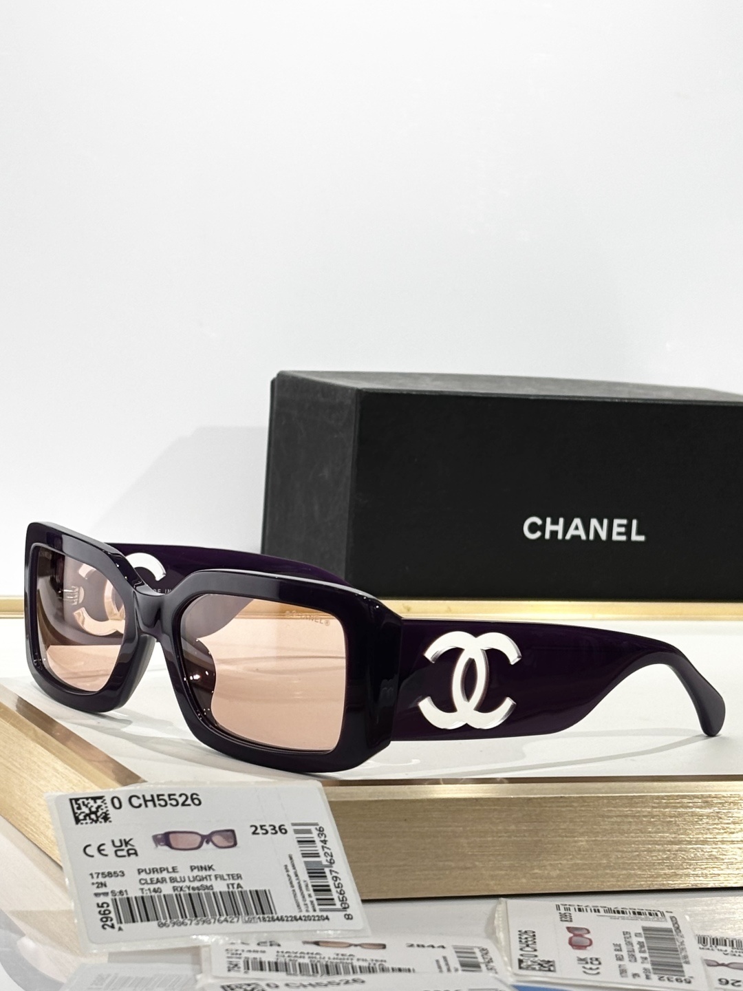 Chanel CH5526 Square Sunglasses with Signature CC Logo – Luxury