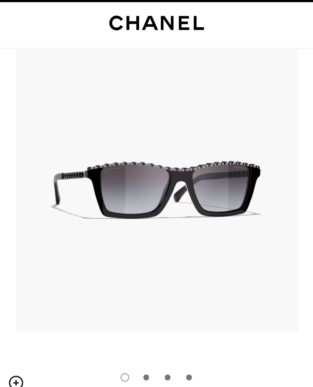 Chanel Luxury Square Sunglasses for Women – Elegant Chain Detail