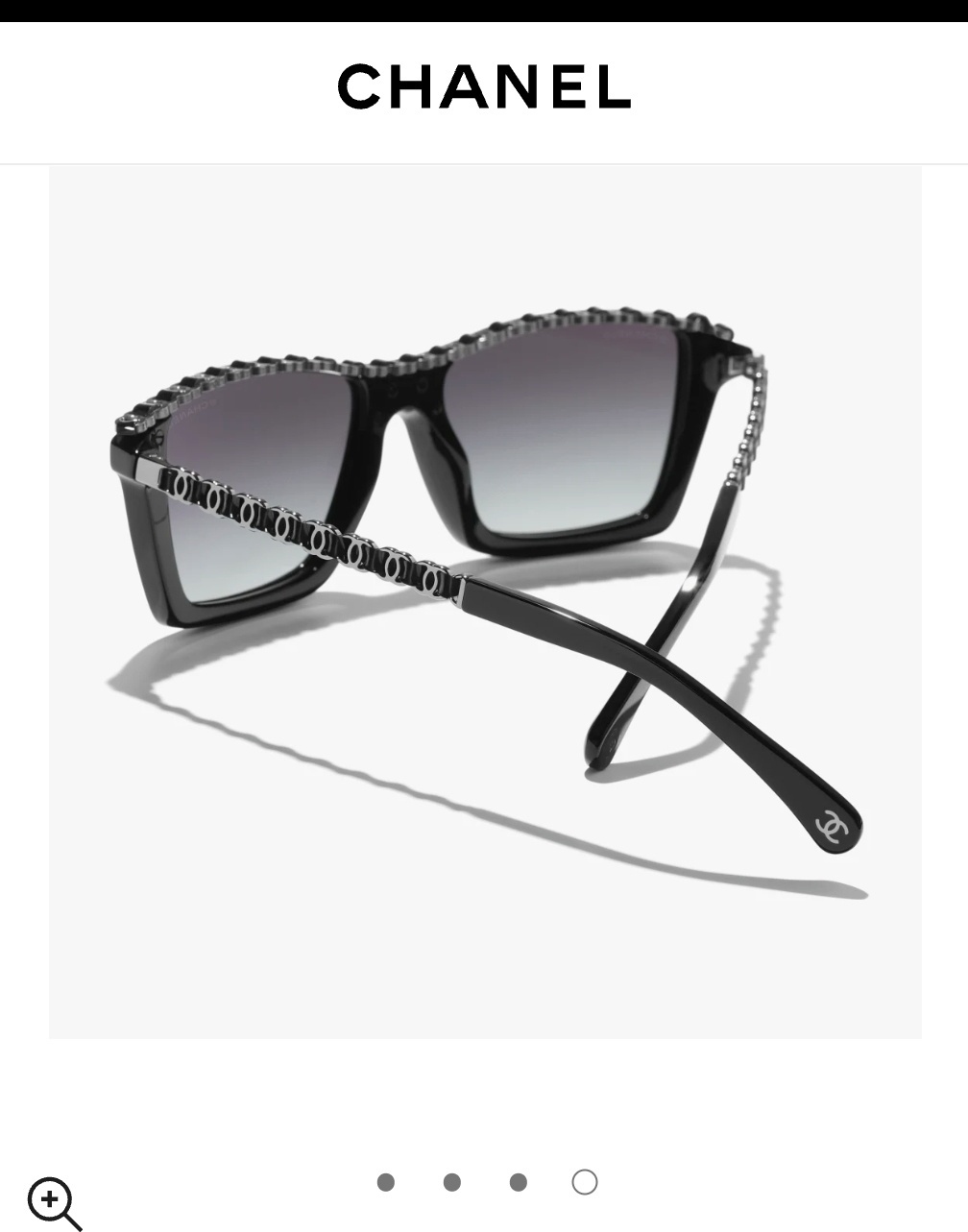 Chanel Luxury Square Sunglasses for Women – Elegant Chain Detail