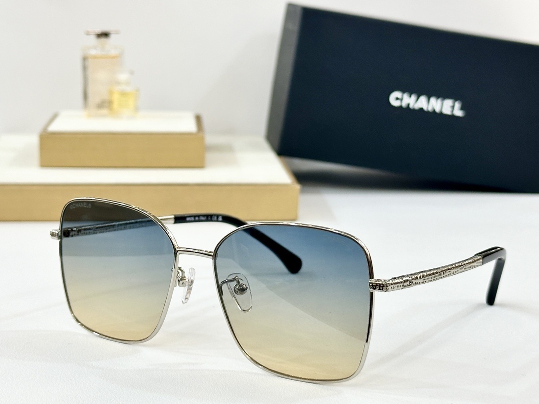 Chanel Silver Square Sunglasses – Chanel Gradient Square Sunglasses