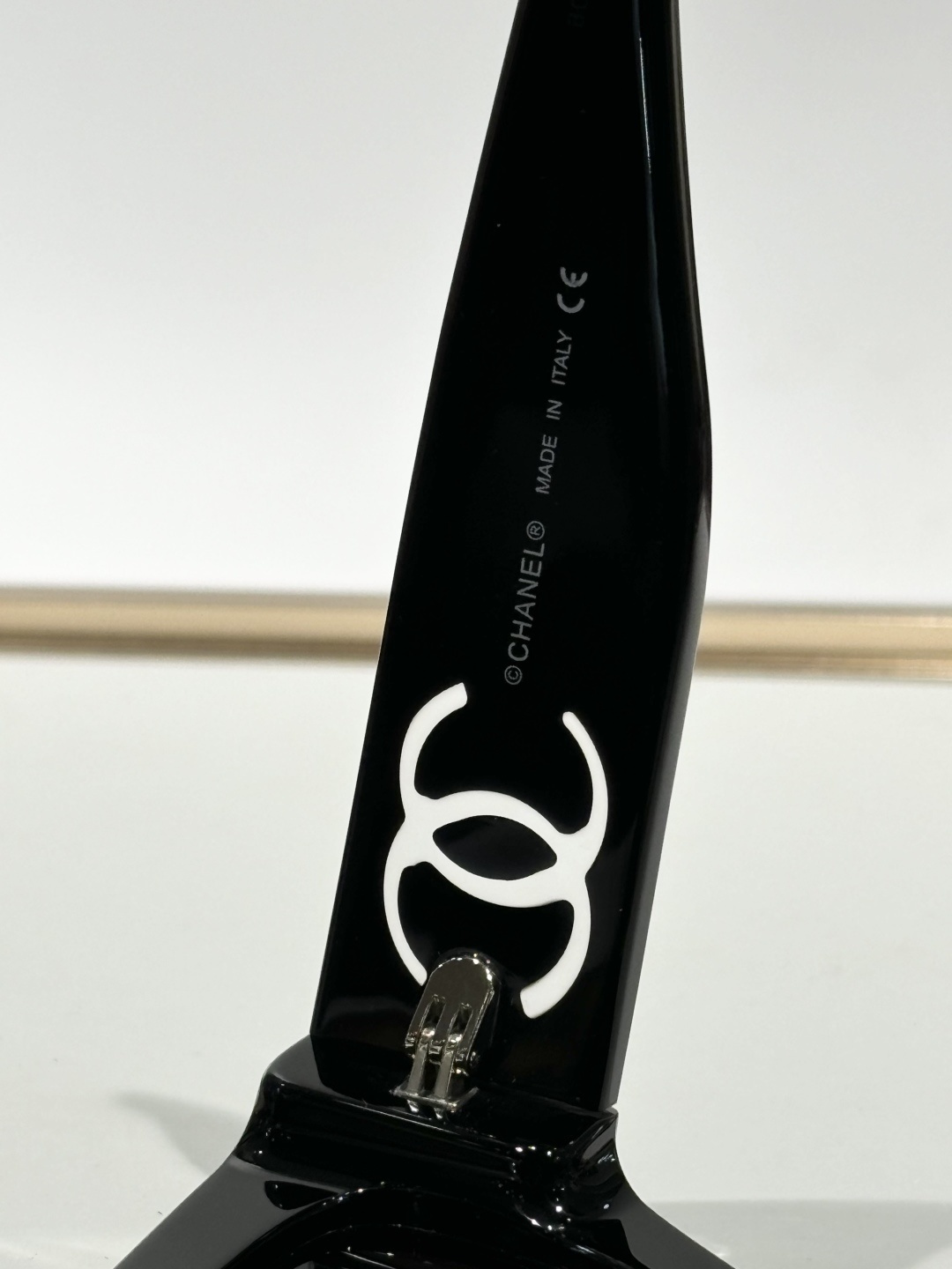 Chanel Luxury Square Sunglasses with Iconic White Cut-out Logo