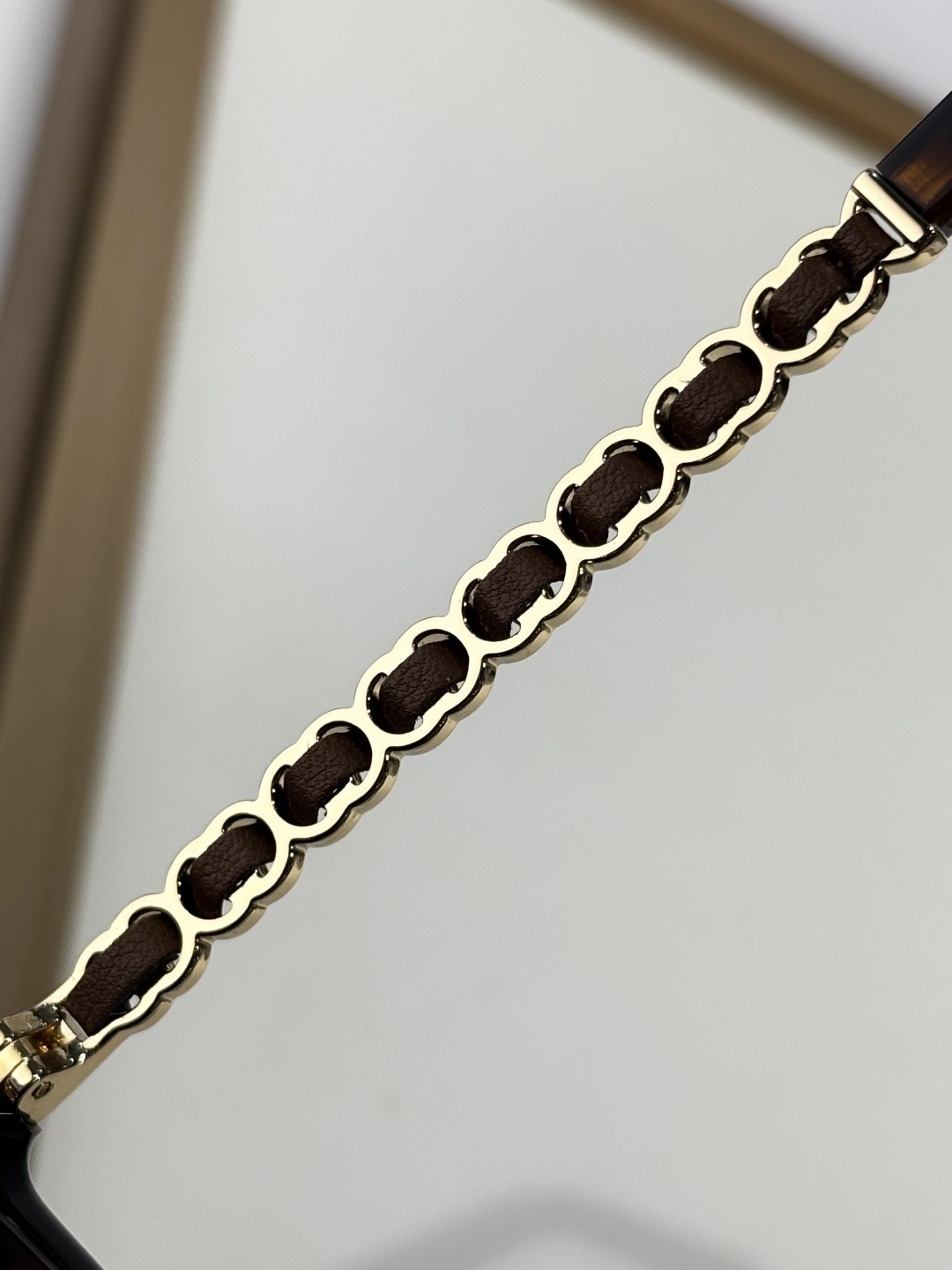 Chanel Polarized Square Sunglasses – Tortoise with Gold Chain