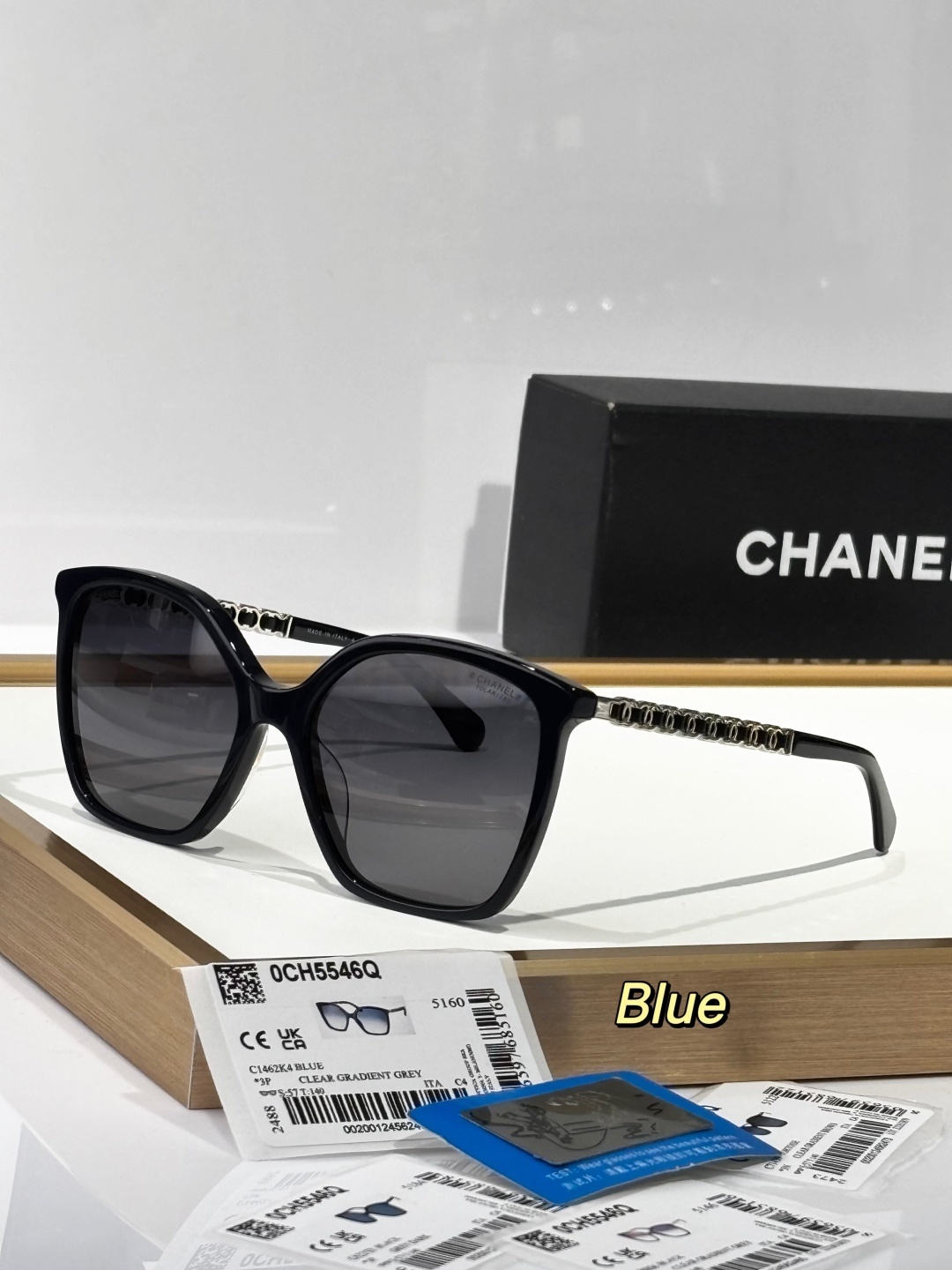 Chanel OCH5546Q Sunglasses – Chanel OCH5546Q Black Chain Sunglasses
