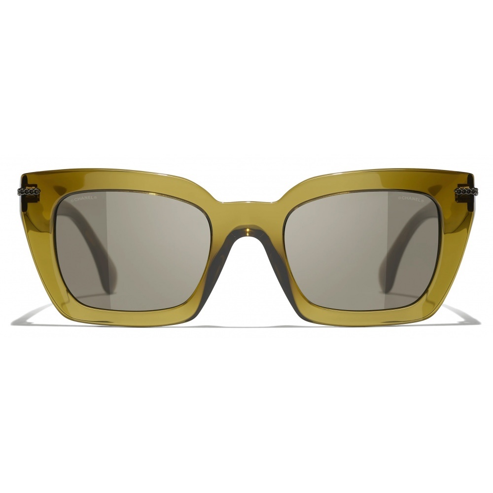 Chanel Luxury Square Sunglasses – Polarized Lenses with CC Chain