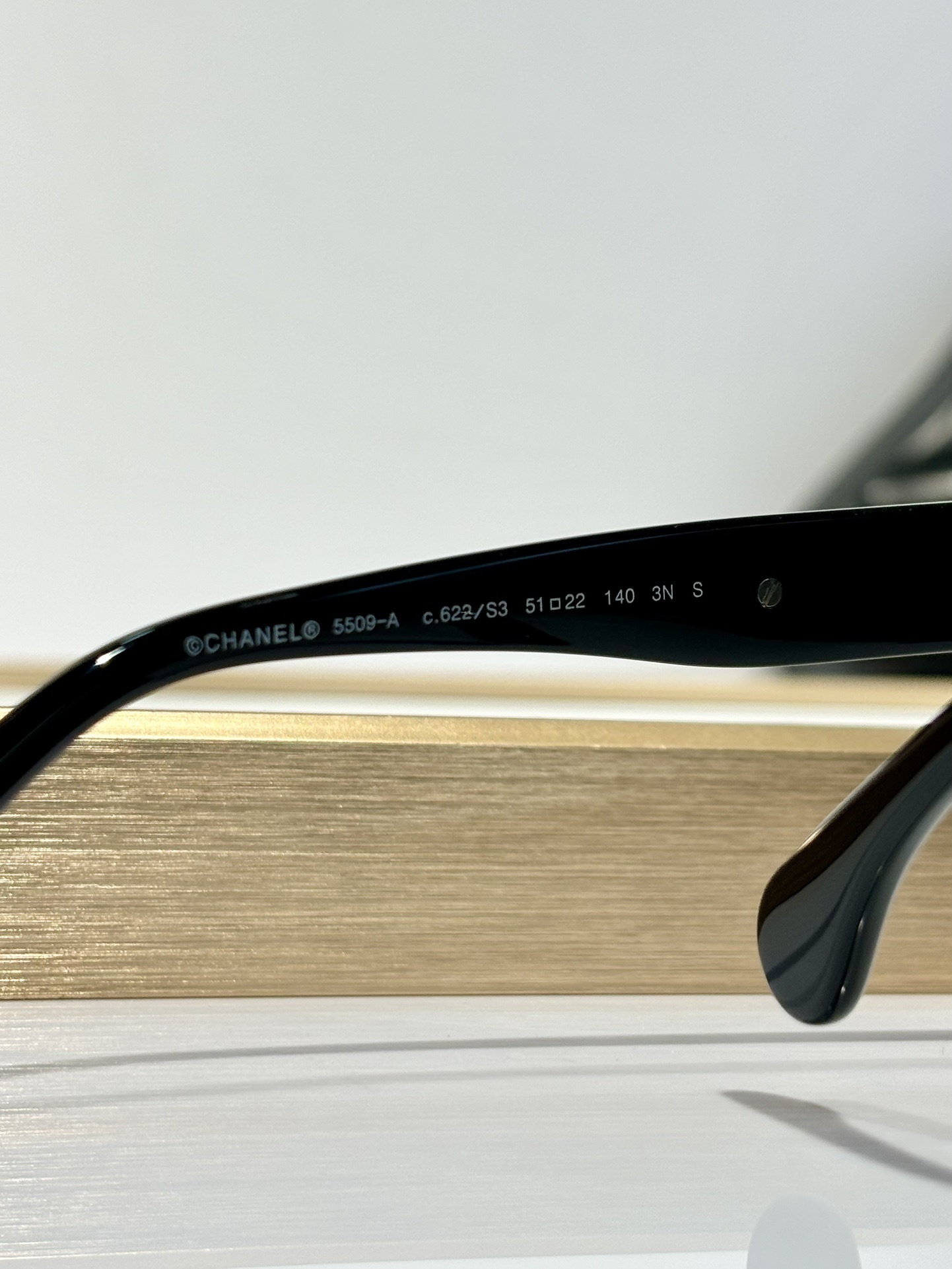 Chanel CH5509 Black Square Sunglasses with Polarized Grey Lenses