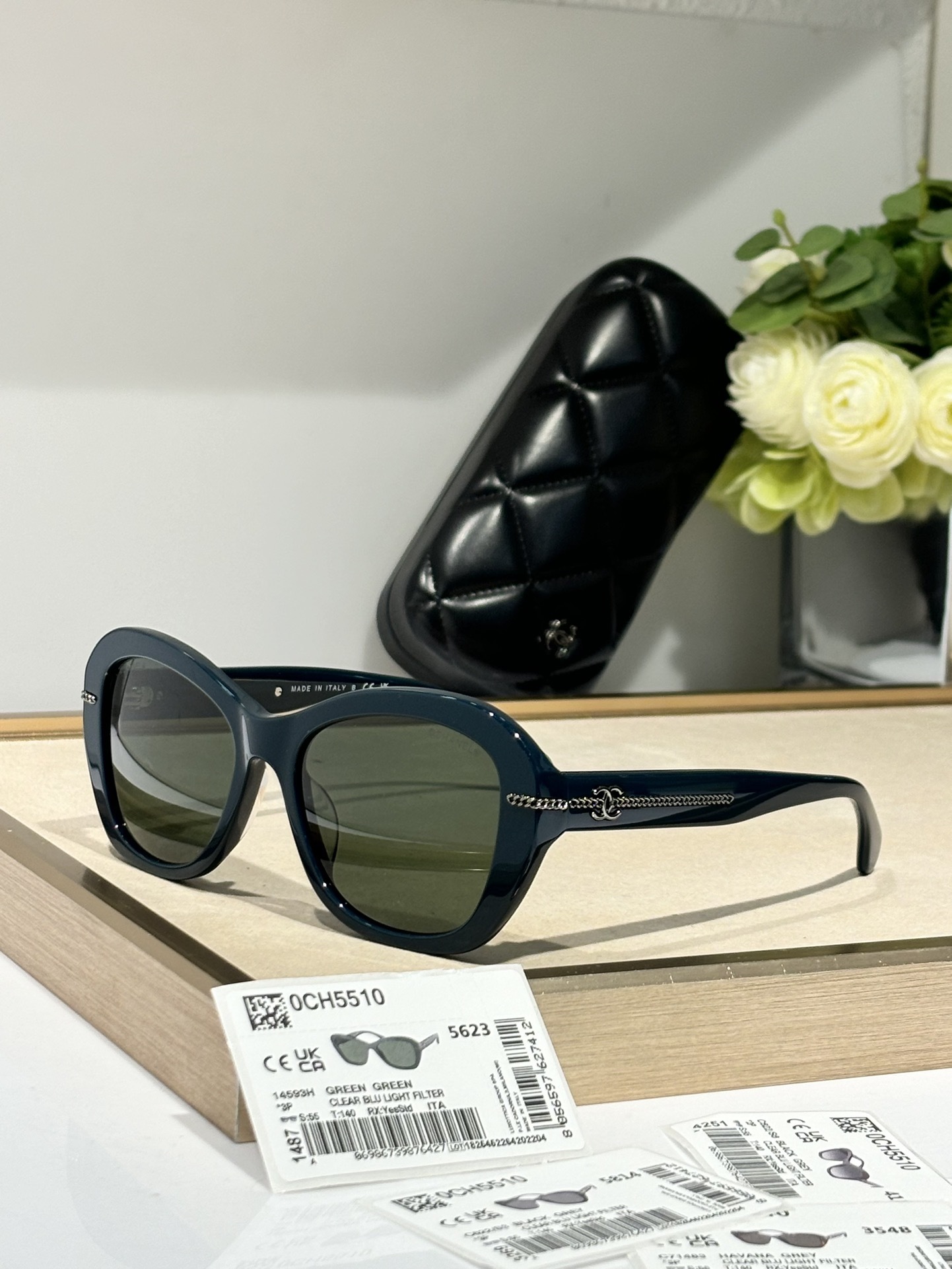 Chanel OCH5510 Luxury Square Sunglasses with Blue Light Filter