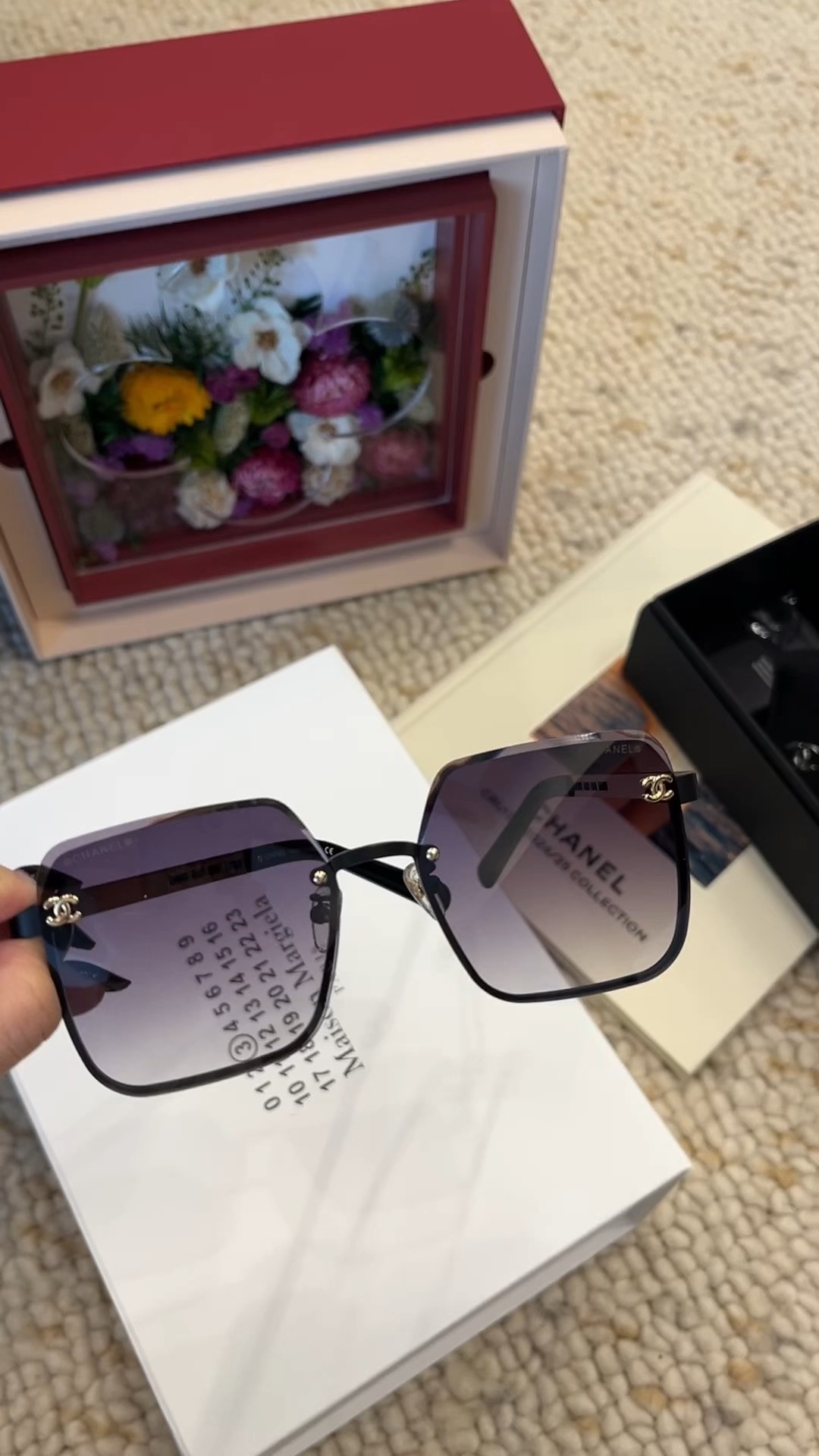 Chanel Black Octagon Sunglasses – Gradient Lens