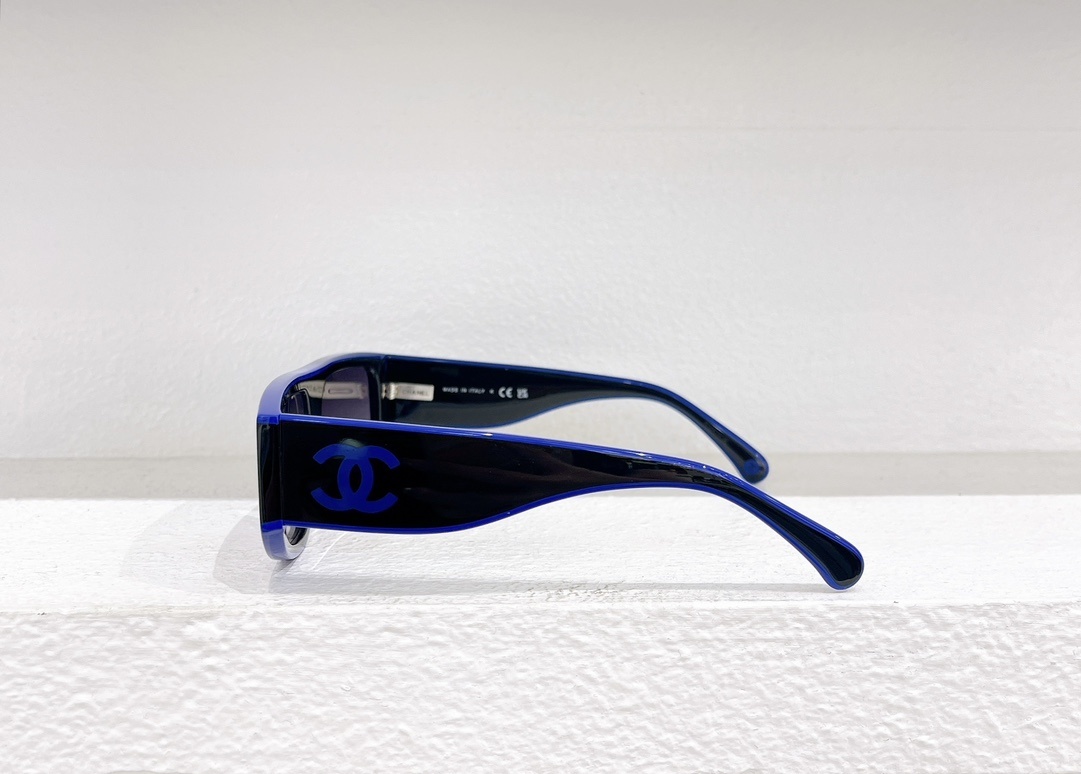 Chanel Bold Shield Sunglasses with CC Logo – Luxury Designer Eyewear