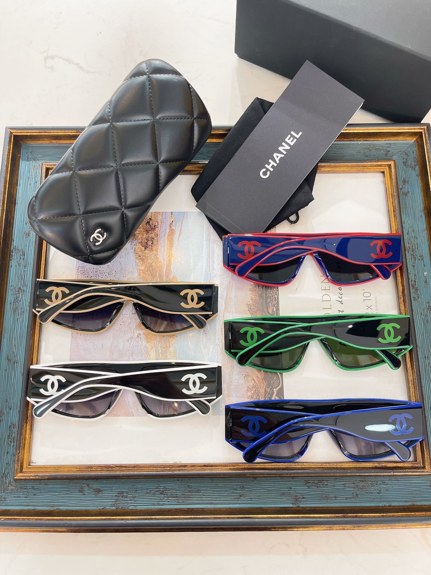 Chanel Luxury Oversized Shield Sunglasses – Rectangular Wrap Frame