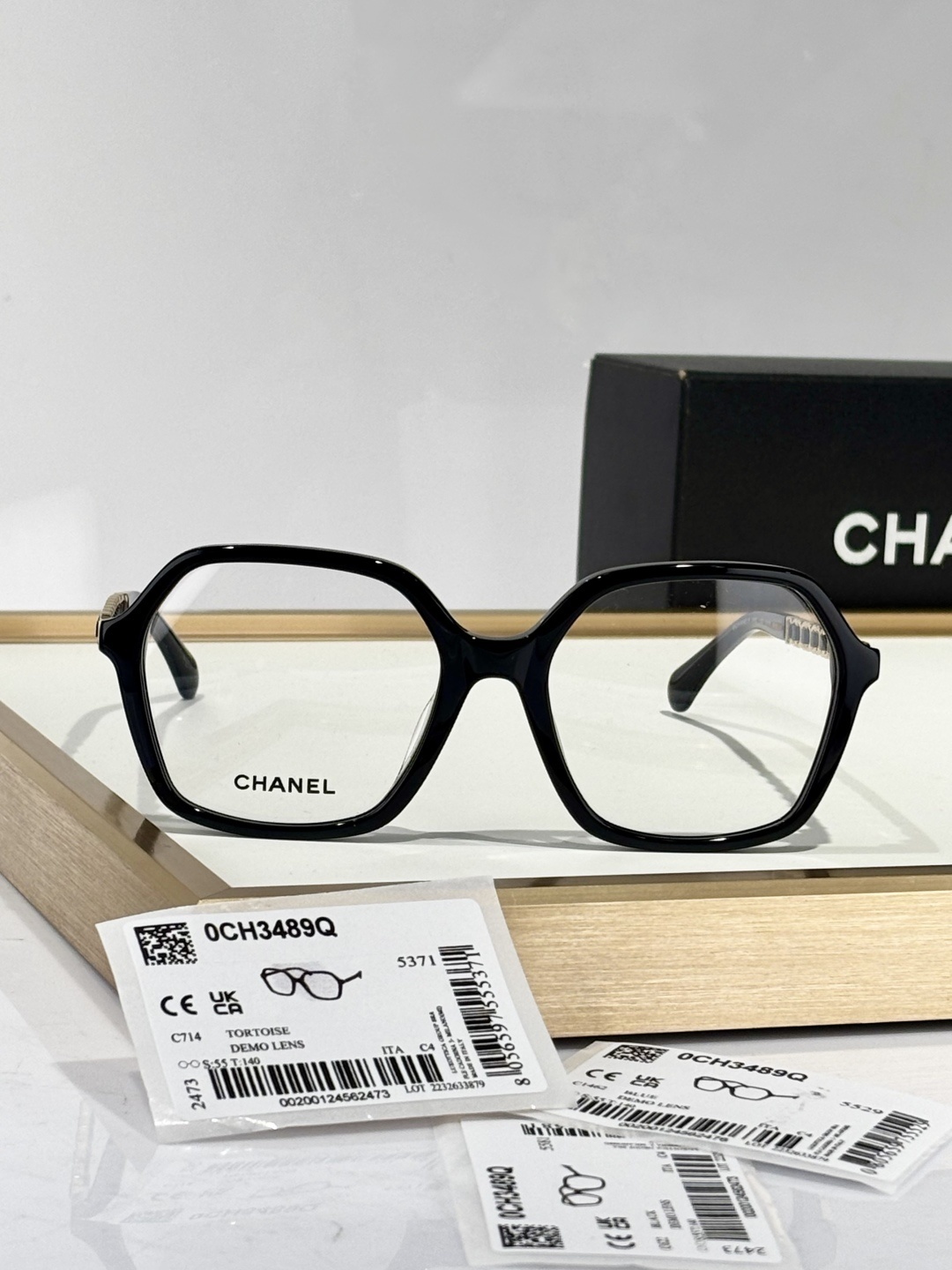 Chanel Octagonal Black Eyeglasses – Designer Frames