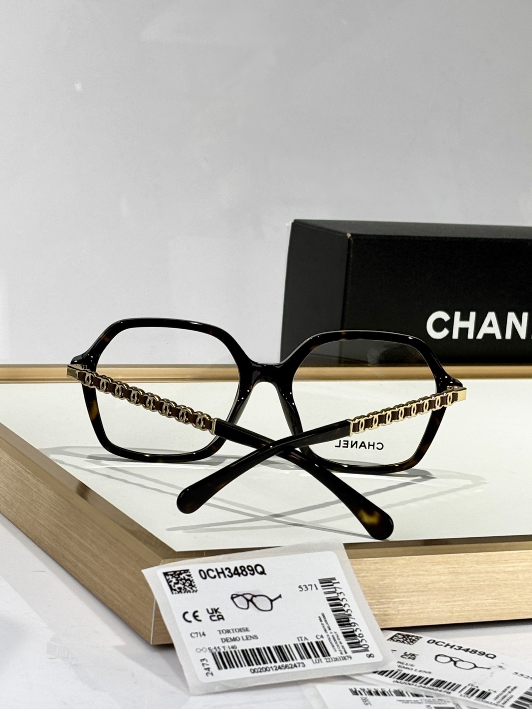 Chanel CH3489Q Women’s Oversized Square Eyeglasses – Tortoise