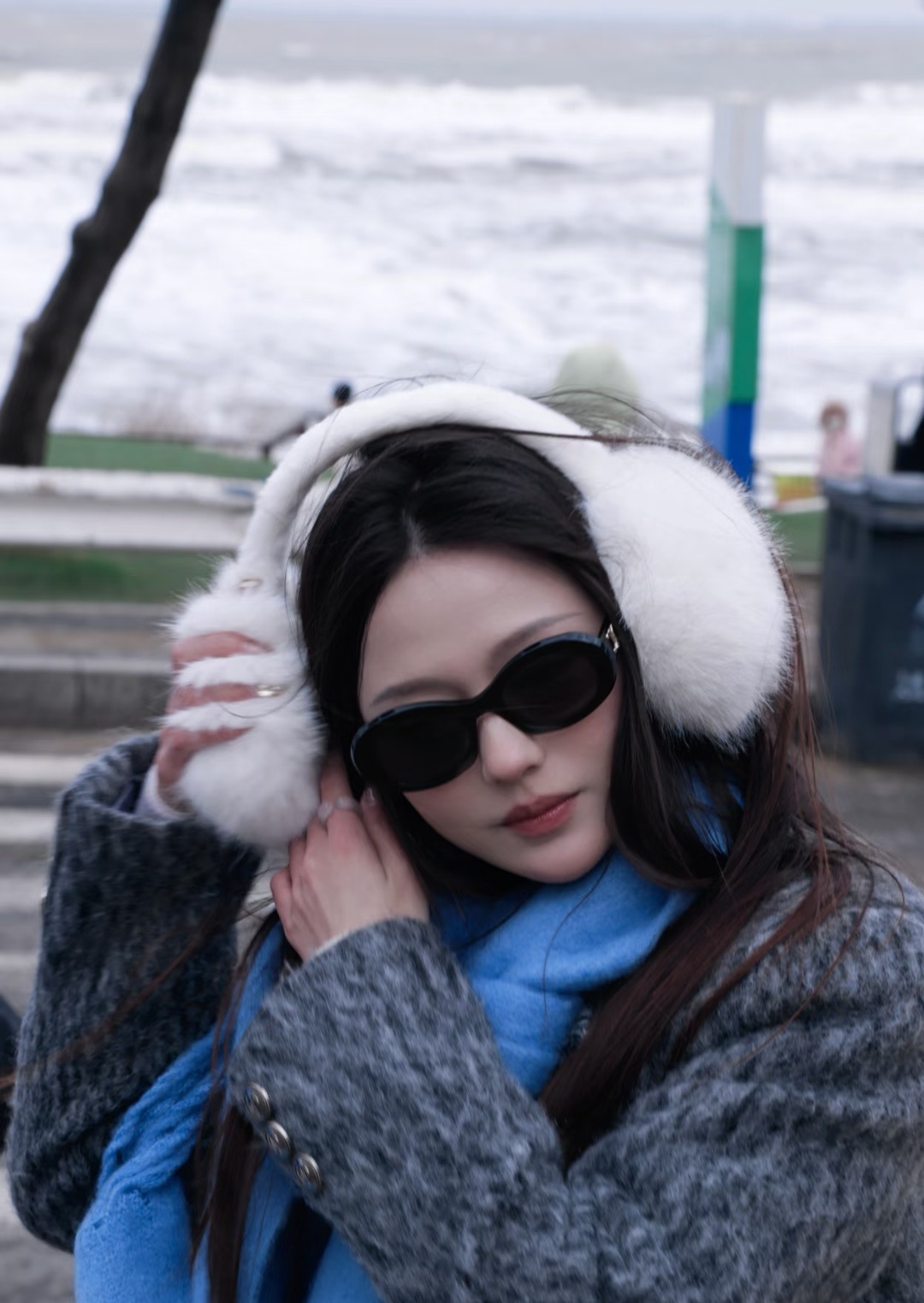 Luxury Glossy Winter Puffer Jacket & Elegant Knit Cardigan