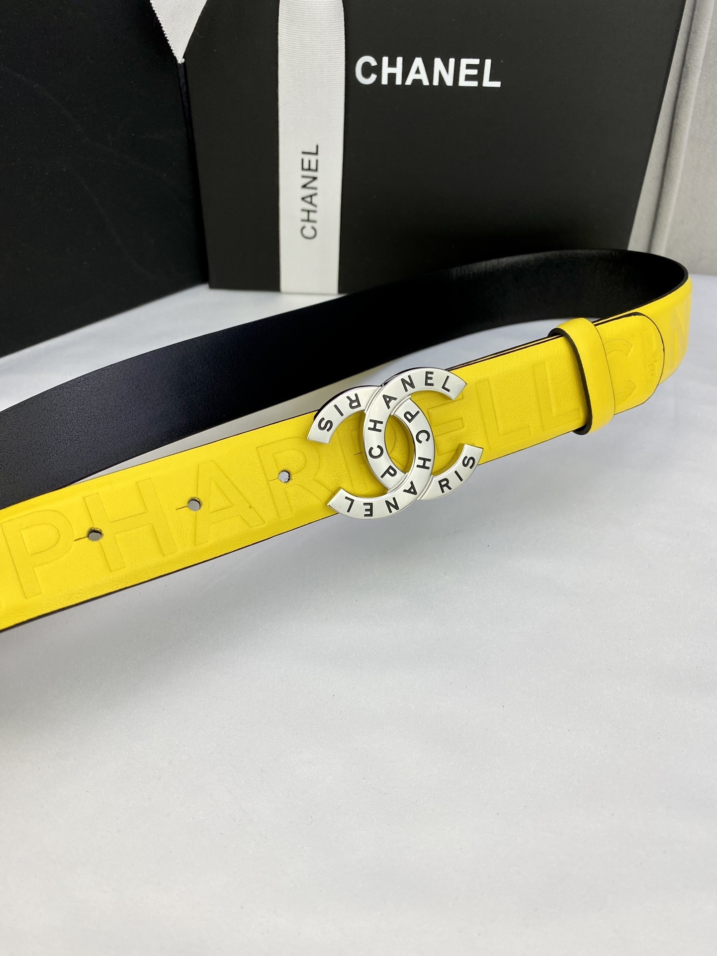 Chanel x Pharrell Limited Edition Yellow Leather Belt