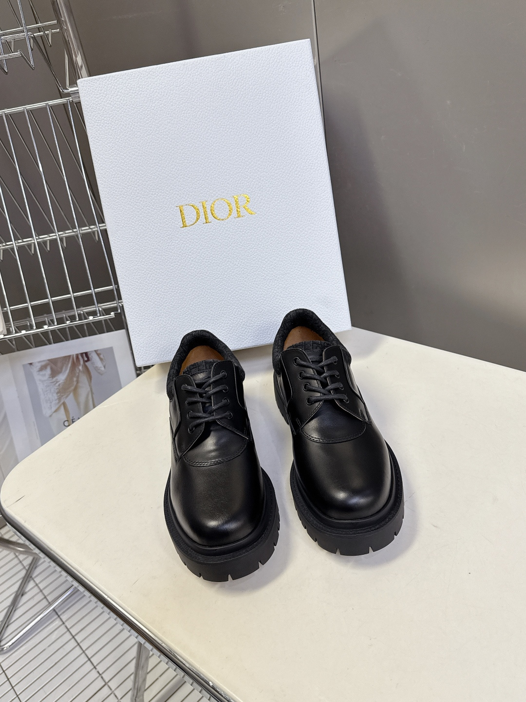 shoes Dior Black Leather Derby - Dior Black Leather Derby Shoes